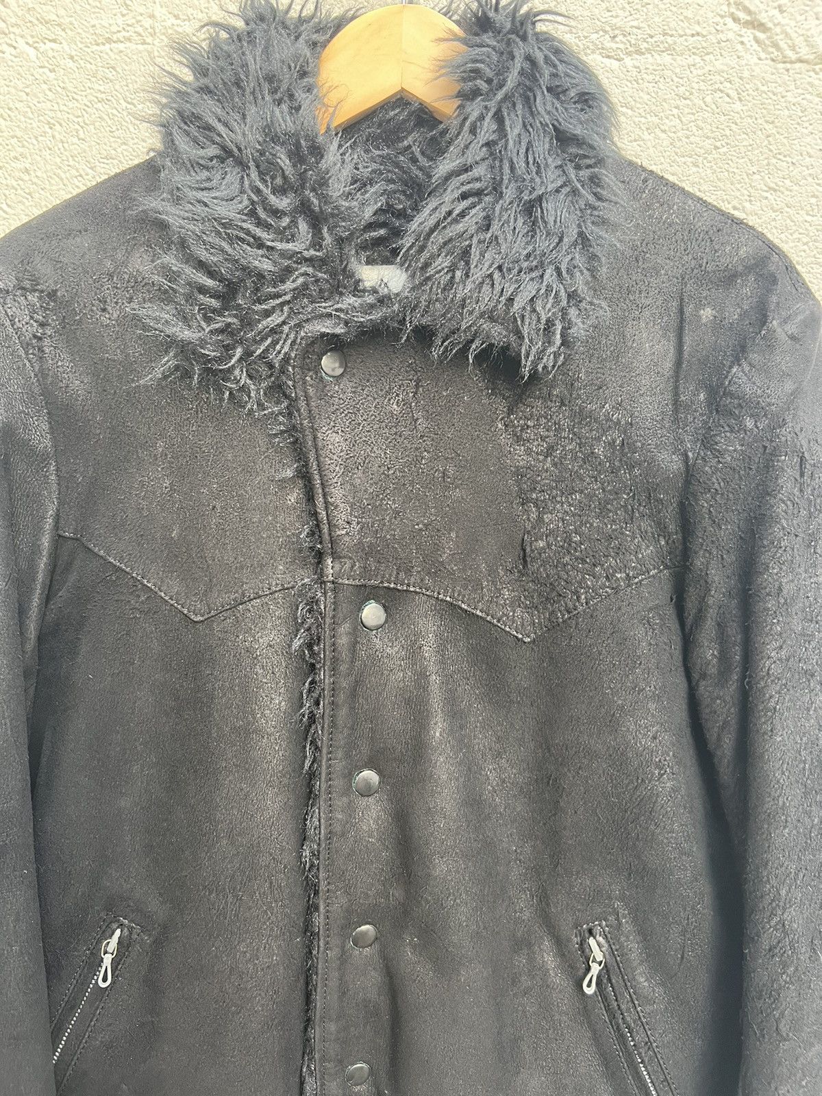 Attachment Attachment Blistered Leather Jacket Wool Lined Size US L / EU 52-54 / 3 - 5 Thumbnail