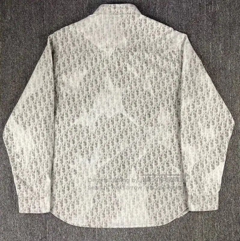 Dior Dior Gray Cotton Shirt for Women . Size L / US 10 / IT 46 - 2 Thumbnail
