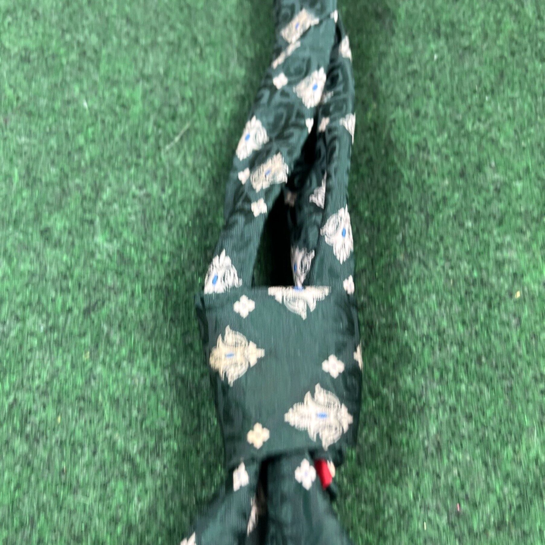 Vintage Vintage 1970s Men's Necktie by Beau Brummel Polyester 4"×54" Green Size ONE SIZE - 4 Thumbnail