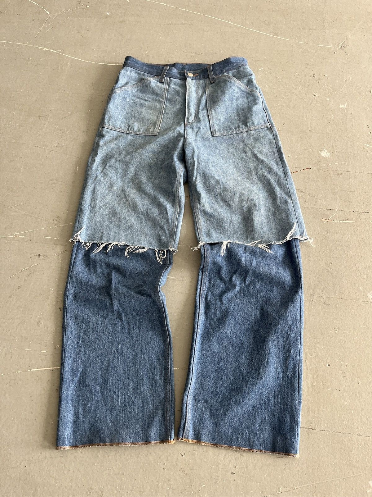 AVAVAV AVAVAV Two Tone Layered Jeans (unisex) Size US 30 / EU 46 - 1 Thumbnail