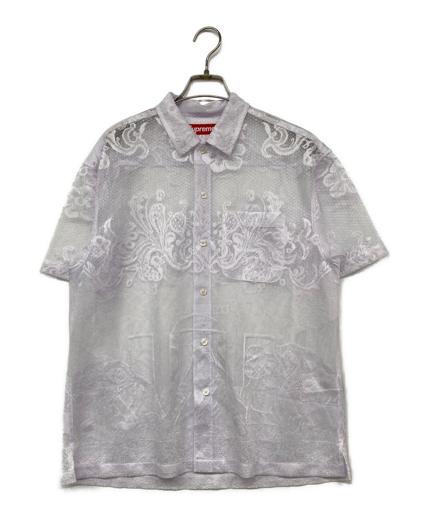 SUPREME 25SS Last Supper Lace Short Sleeve Shirt White S