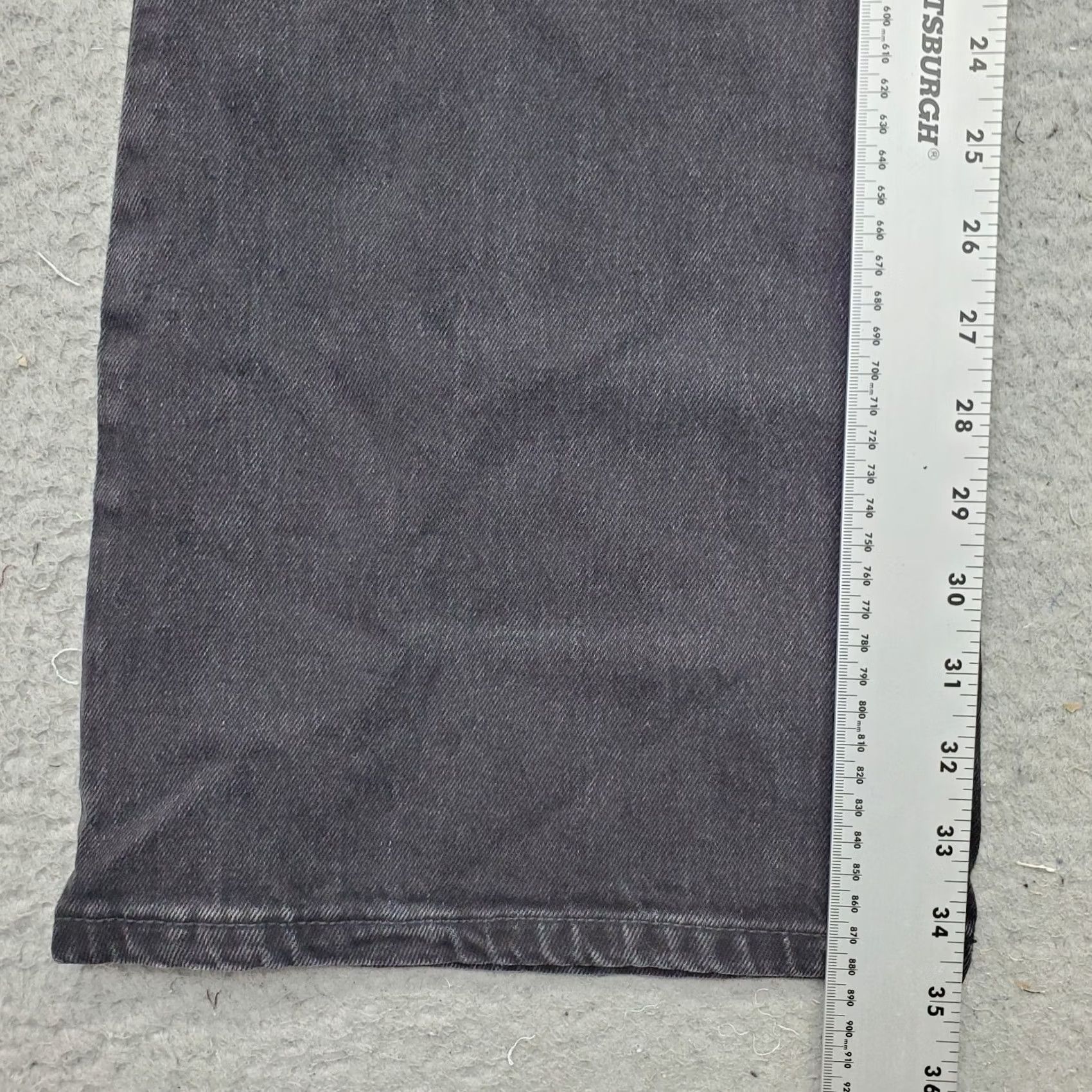 Vintage Universal Thread Jeans Womens Size 12 Flare Black Denim Dark Wash Zip Button Pockets Size 34" / US 12 / IT 48 - 4 Thumbnail