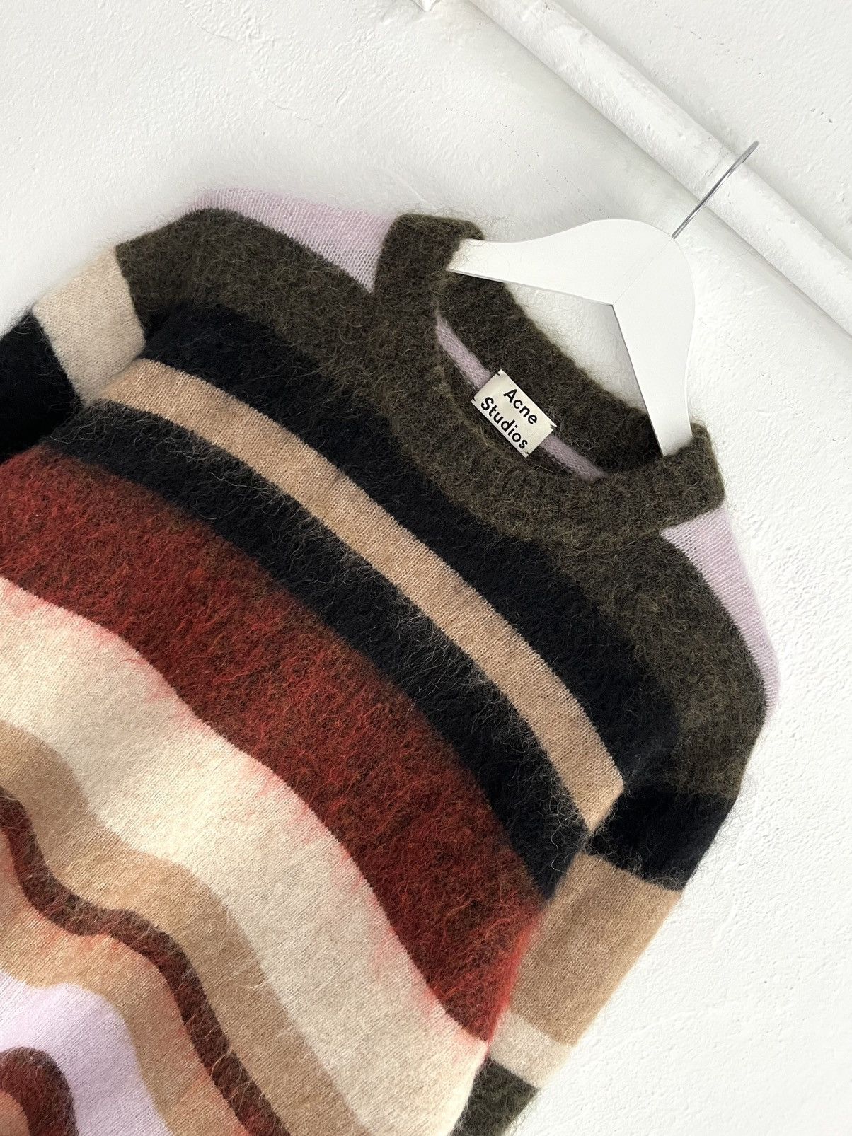 Acne Studios Acne Studios Striped Wool Mohair Multicolor Knit Sweater Size XS / US 0-2 / IT 36-38 - 2 Thumbnail