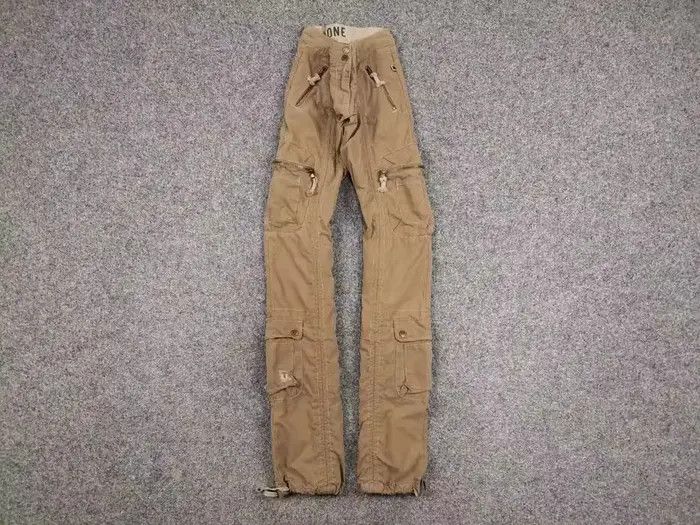 Japanese Brand Vintage Japanese Bondage Zip Bootcut Beige Cargo Pants Y2K Size US 30 / EU 46 - 1 Thumbnail