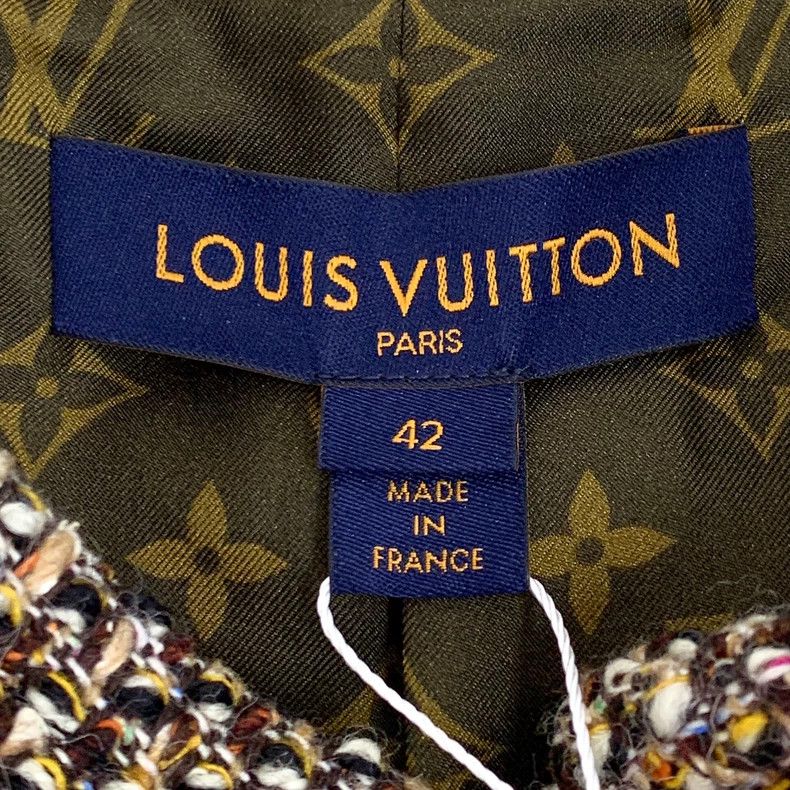 Louis Vuitton Louis Vuitton Brown logo wool woven long sleeve jacket Size M / US 6-8 / IT 42-44 - 6 Thumbnail