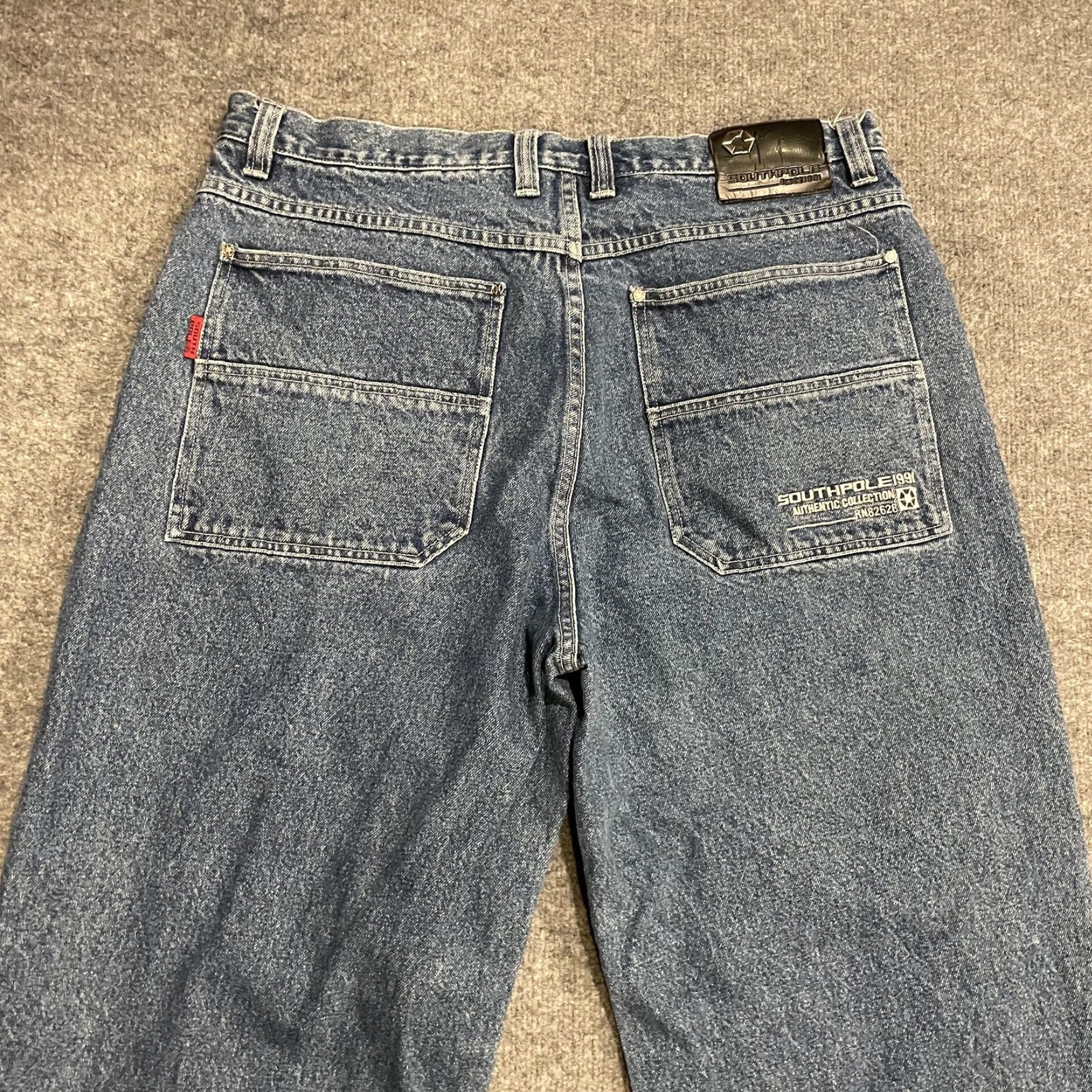 Southpole VINTAGE Southpole Authentic Collection Jeans Mens 40x32 High Rise Tapered Leg Denim Blue 5-Pocket Mens Boys? Size US 40 / EU 56 - 4 Thumbnail