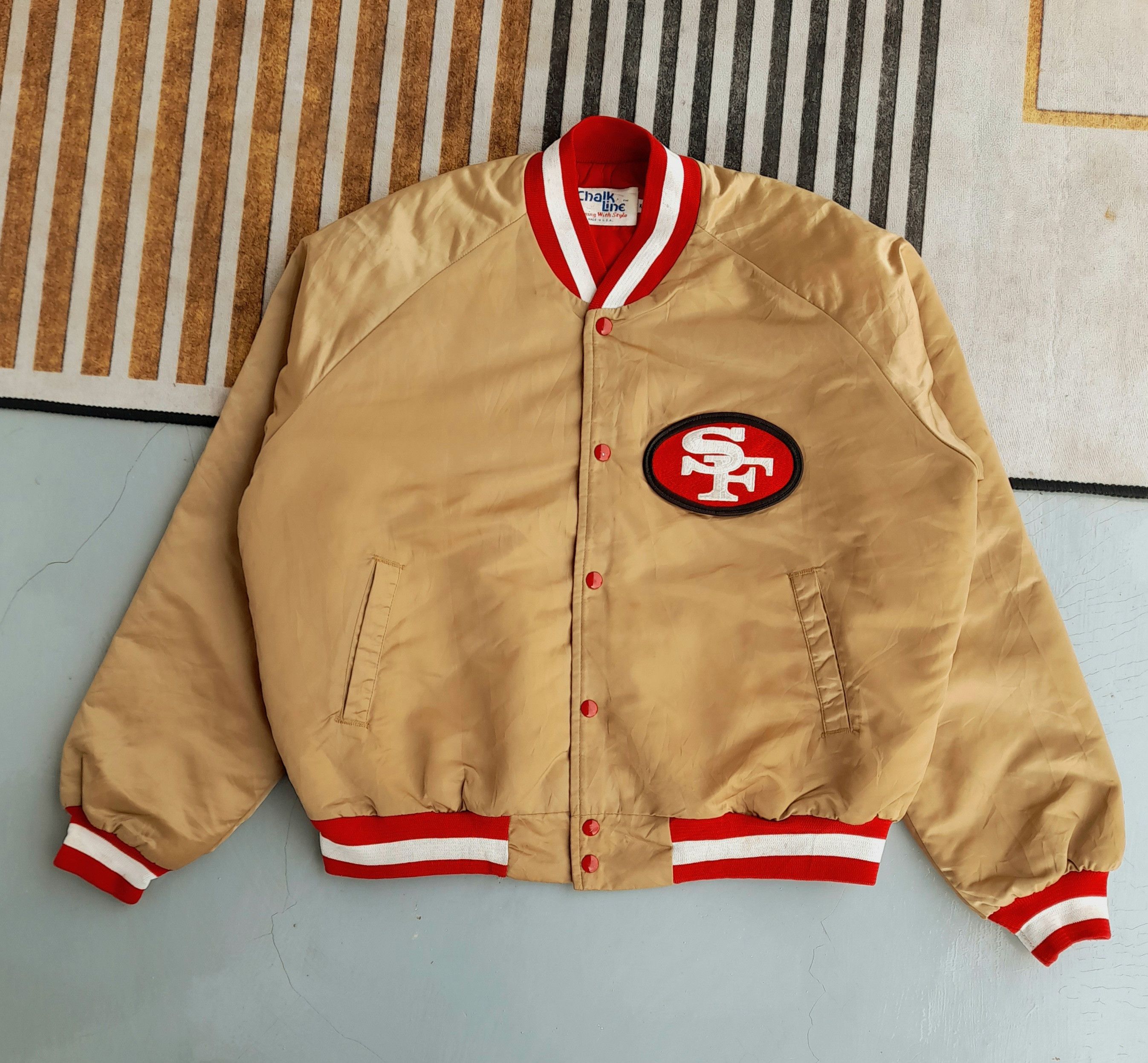 Chalk Line × Vintage 💥rare💥 Chack line 49 ers baseball jacket 💥rare items💥 Size US L / EU 52-54 / 3 - 8 Thumbnail
