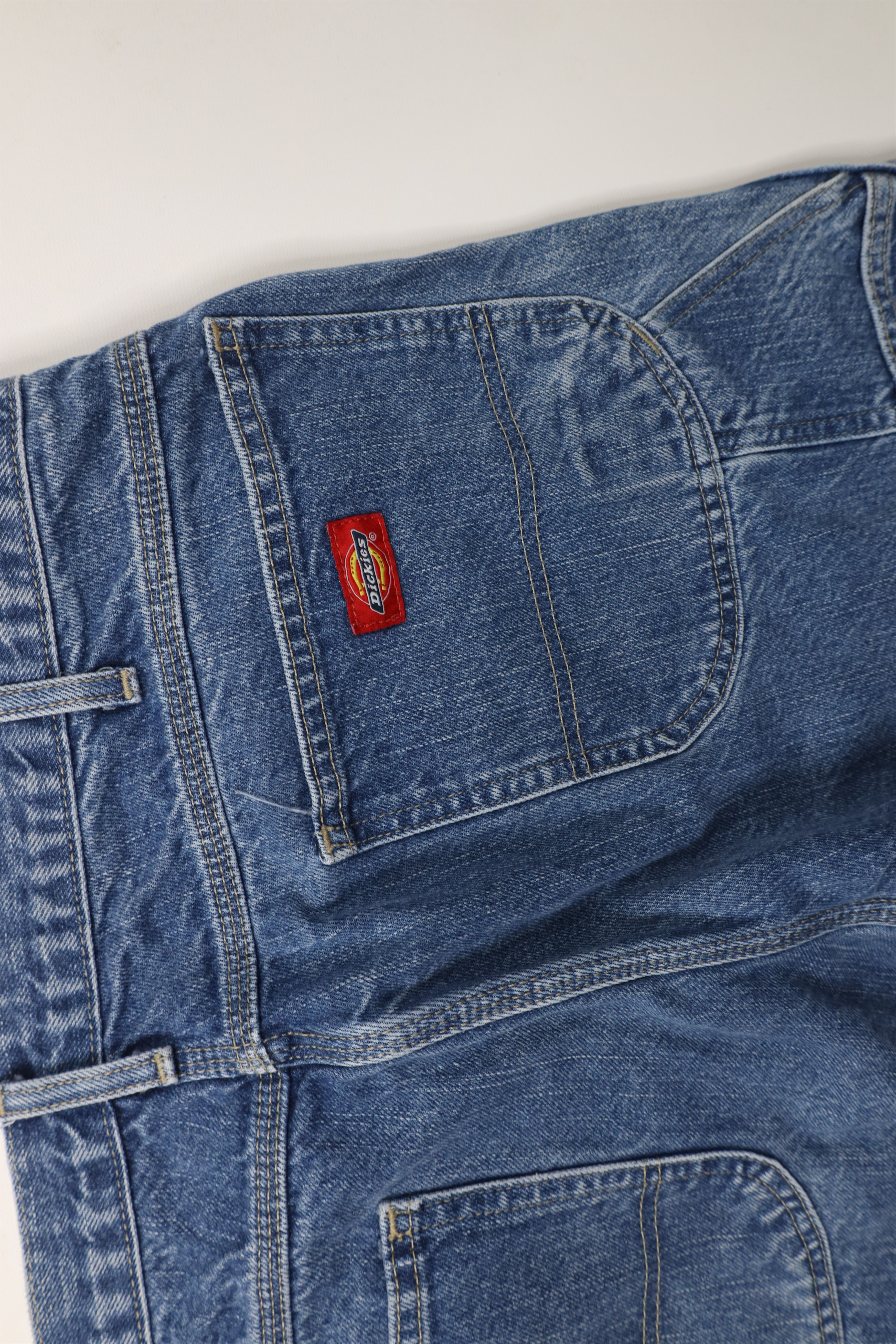 Dickies × Vintage Vintage Dickies Spell Out Wide Leg Dungaree Denim Jeans Size US 36 / EU 52 - 13 Thumbnail