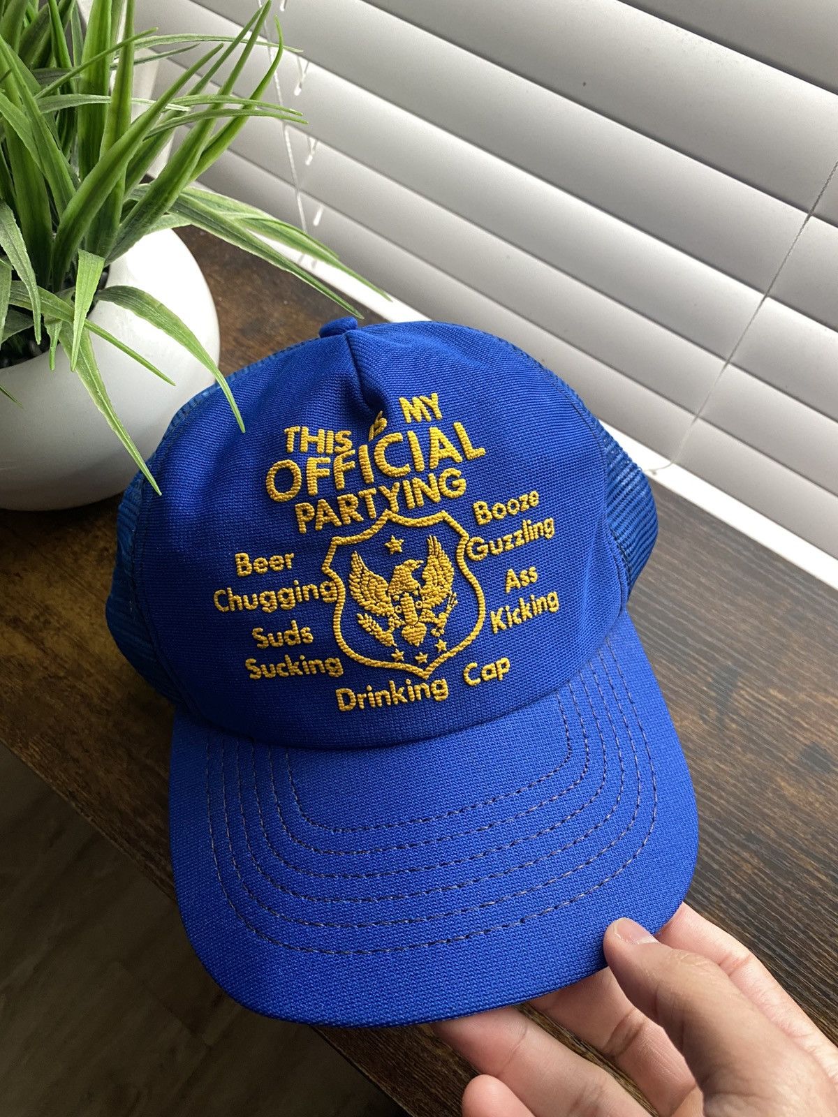 Vintage Vintage 80s Party Beer Drinking Trucker Hat Size ONE SIZE - 2 Thumbnail