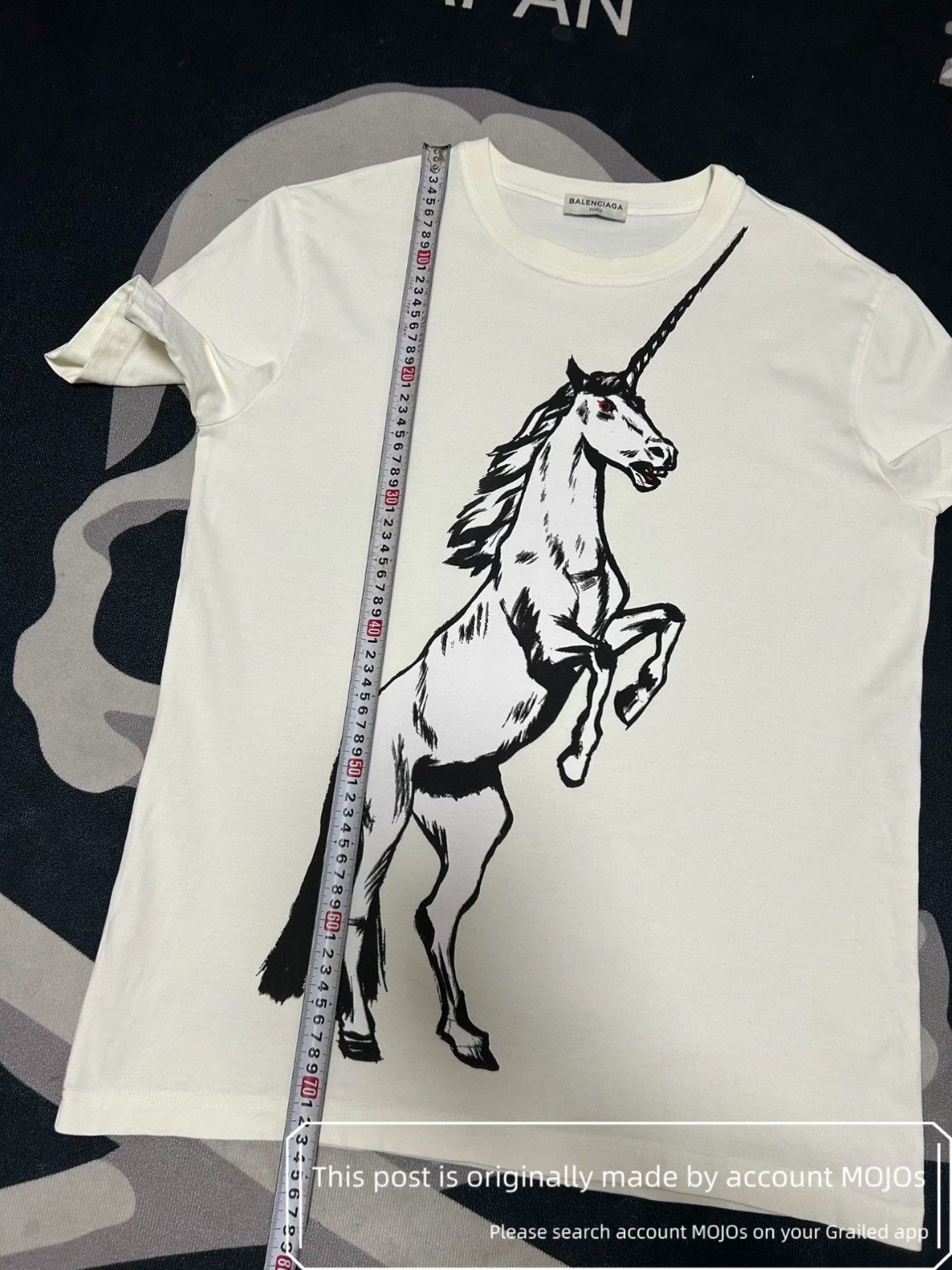 Balenciaga Sz M Balenciaga Unicorn White Tee mojos1135 Size US M / EU 48-50 / 2 - 5 Thumbnail