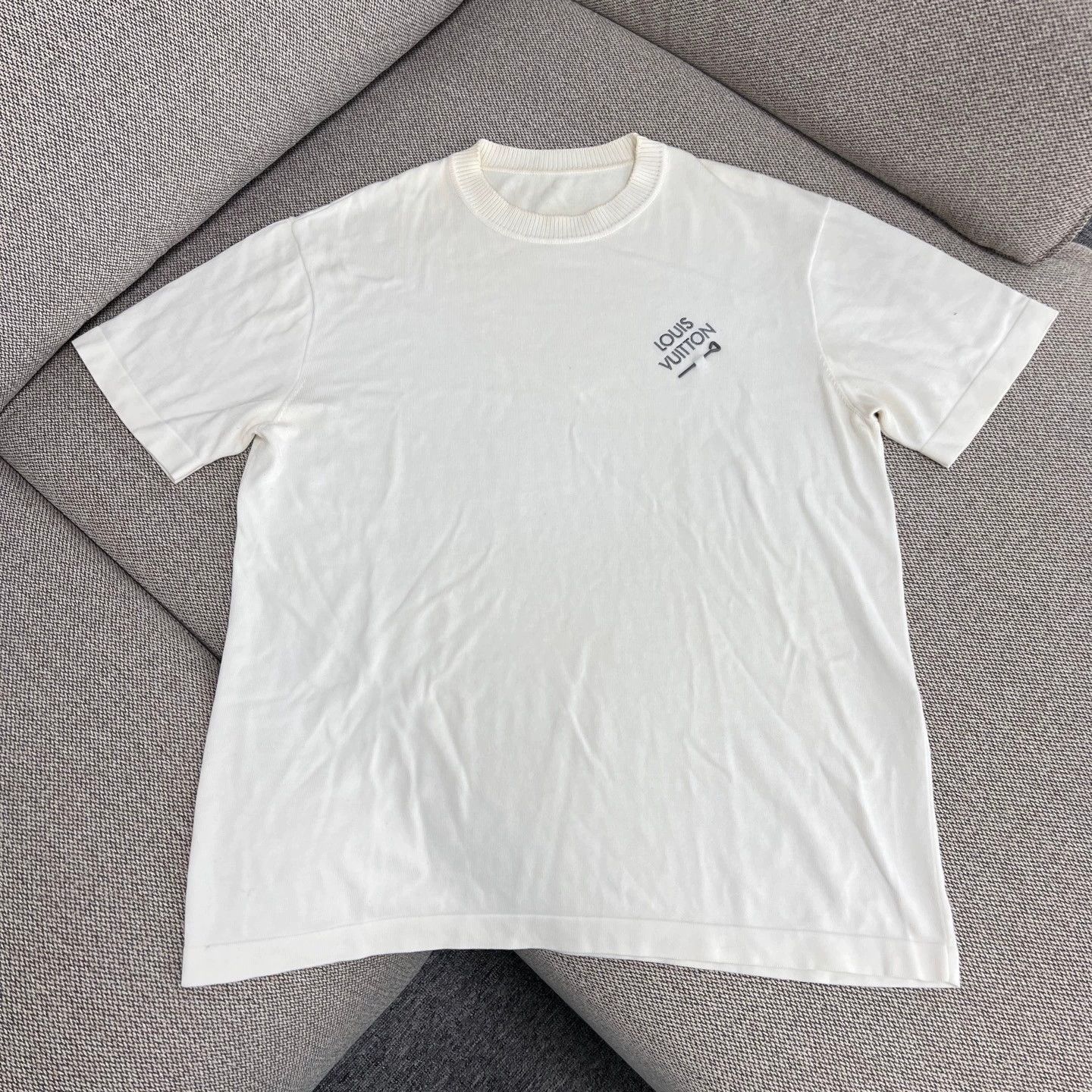 Louis Vuitton louis vuitton logo knitted short-sleeve t-shirt Size US M / EU 48-50 / 2 - 1 Thumbnail