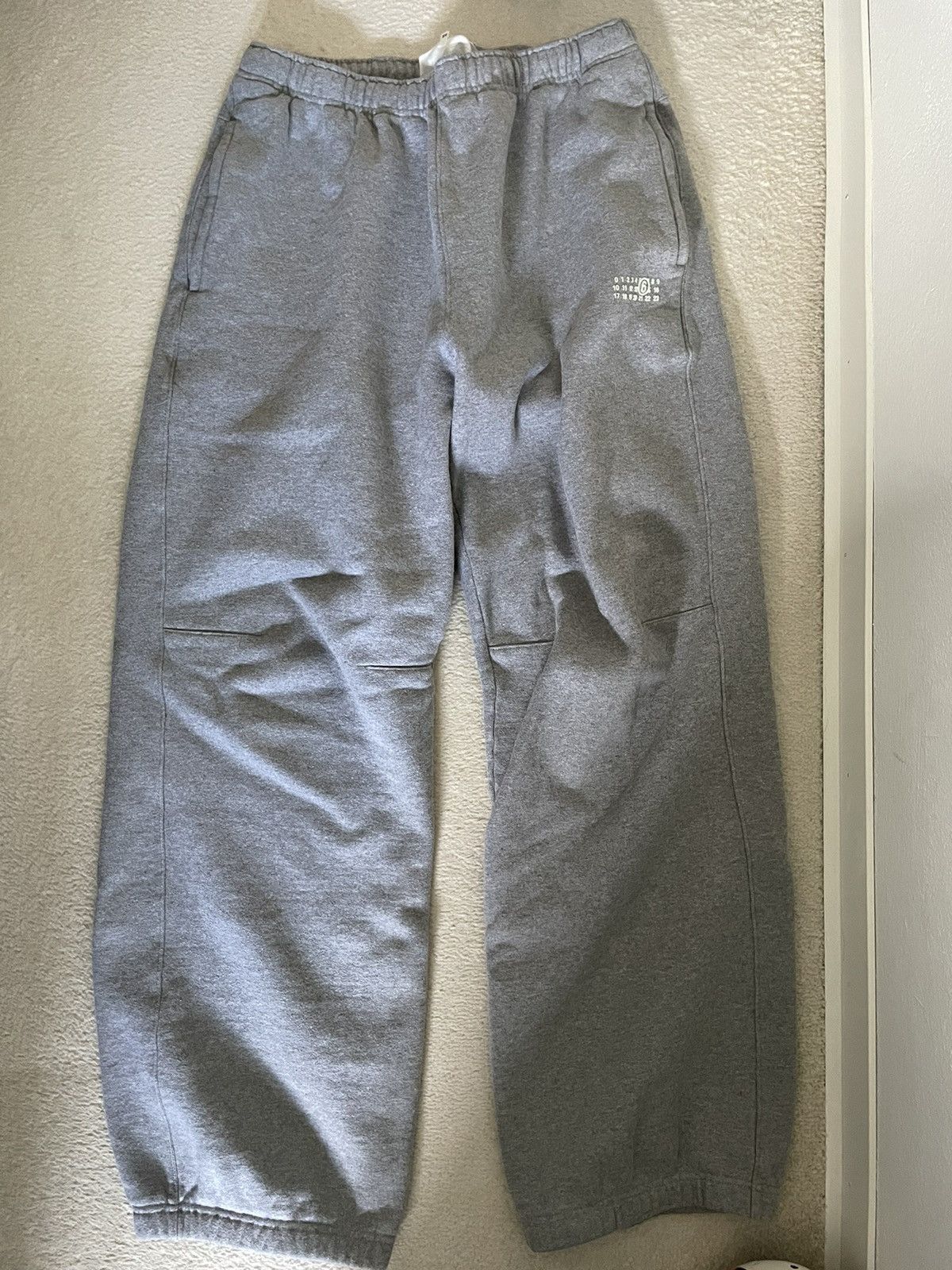 Image of Mm6 Maison Margiela Gray Bonded Sweatpants in Grey, Men's (Size 30)