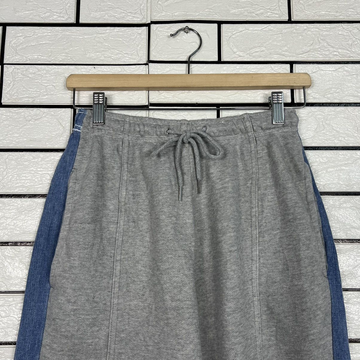 Japanese Brand SLOW RECORD HOUSE Asura Denim Sweat Pants #4214-C192 Size US 26 / EU 42 - 2 Thumbnail
