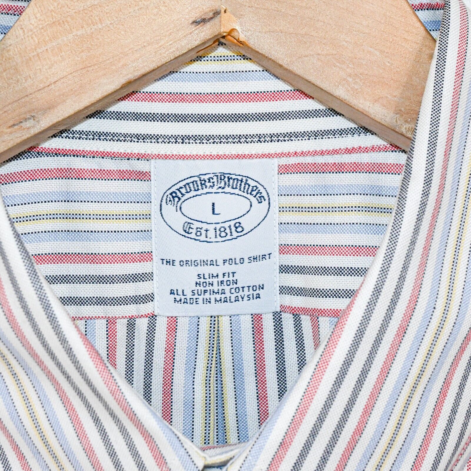 Brooks Brothers Brooks Brothers Slim Fit Button Down Shirt Red Logo striped Size US L / EU 52-54 / 3 - 3 Thumbnail