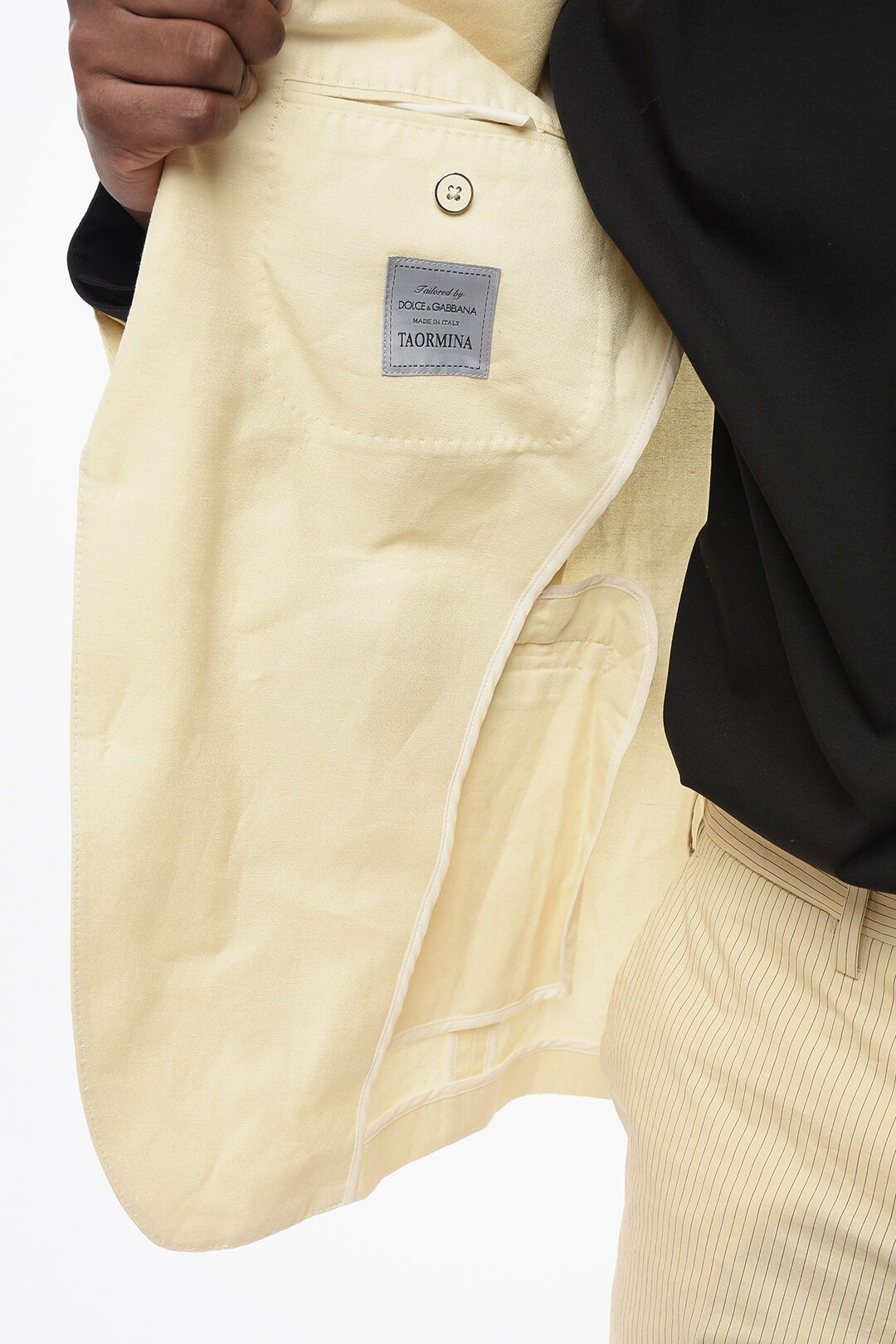 Dolce & Gabbana og1mm0825 Taormina Unlined Linen Blend Blazer in Beige Size US S / EU 44-46 / 1 - 5 Thumbnail