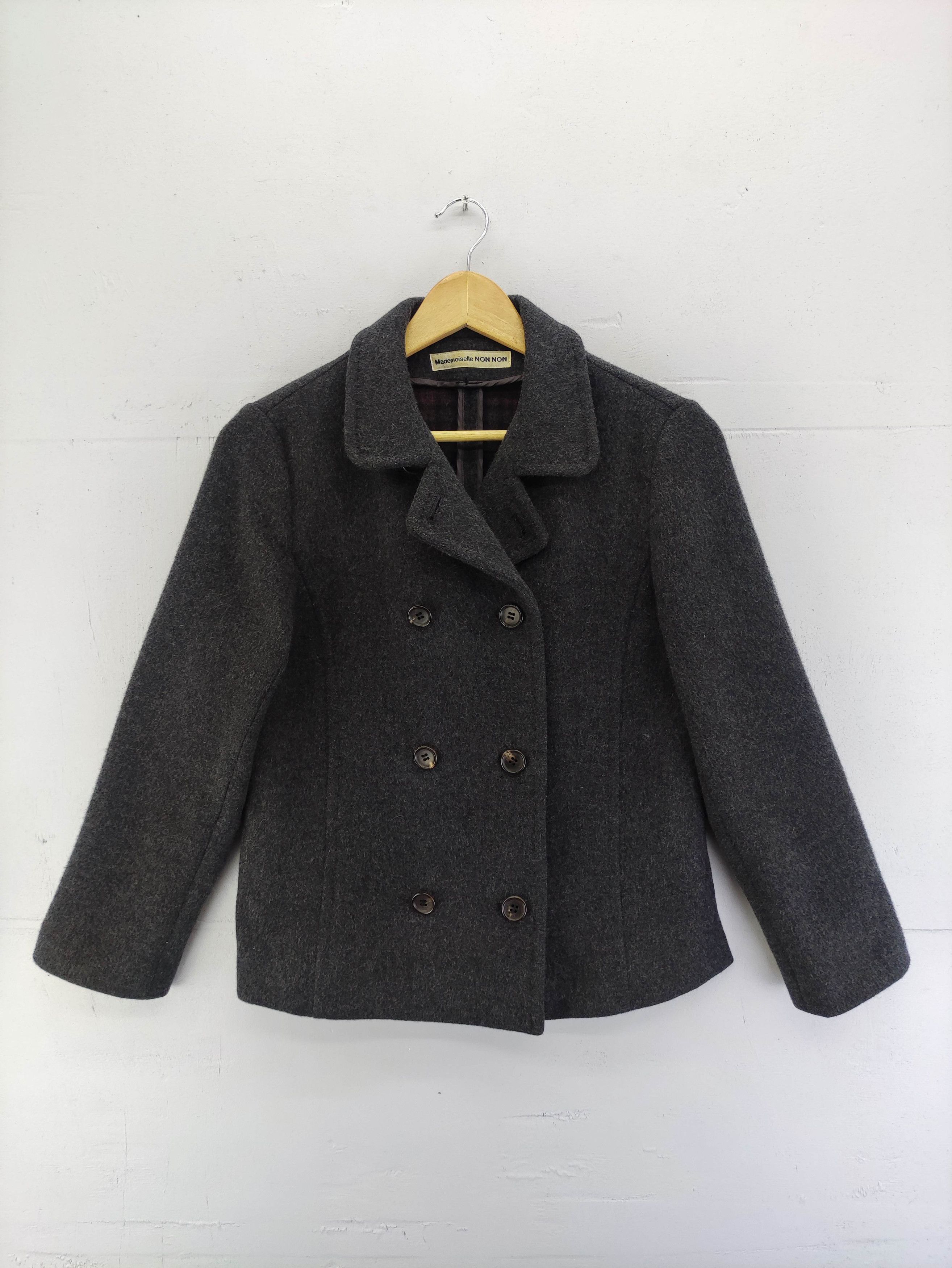 image of Issey Miyake x Mademoiselle Non Non Vintage Mademoiselle Non Non Double Breasted Wool Jacket, Women