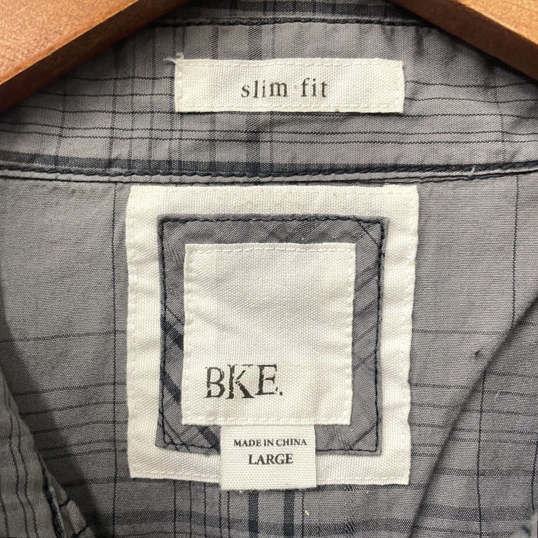Vintage BKE Slim Fit Button-Up Long Sleeve Shirt Gray Mens Size L Size US L / EU 52-54 / 3 - 4 Thumbnail