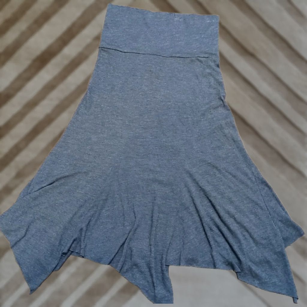 Vintage Promesa USA Skirt Gray Women's Size Small Midi Solid Pull On Pencil Size 28" / US 6 / IT 42 - 1 Thumbnail