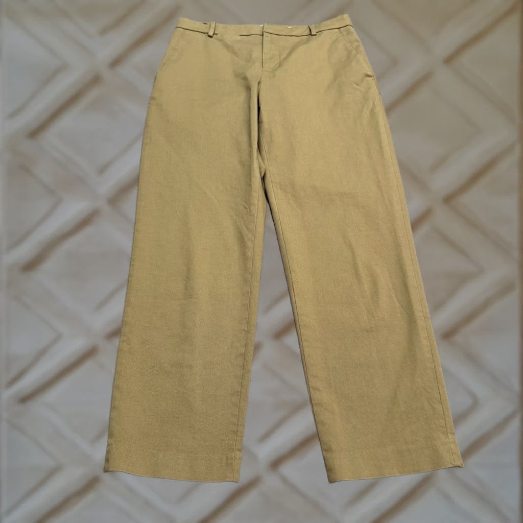 Banana Republic Banana Republic Pants Women Khaki Brown Cotton Blend Straight Leg Casual Workwear Designer Size 26" / US 2 / IT 38 - 1 Thumbnail