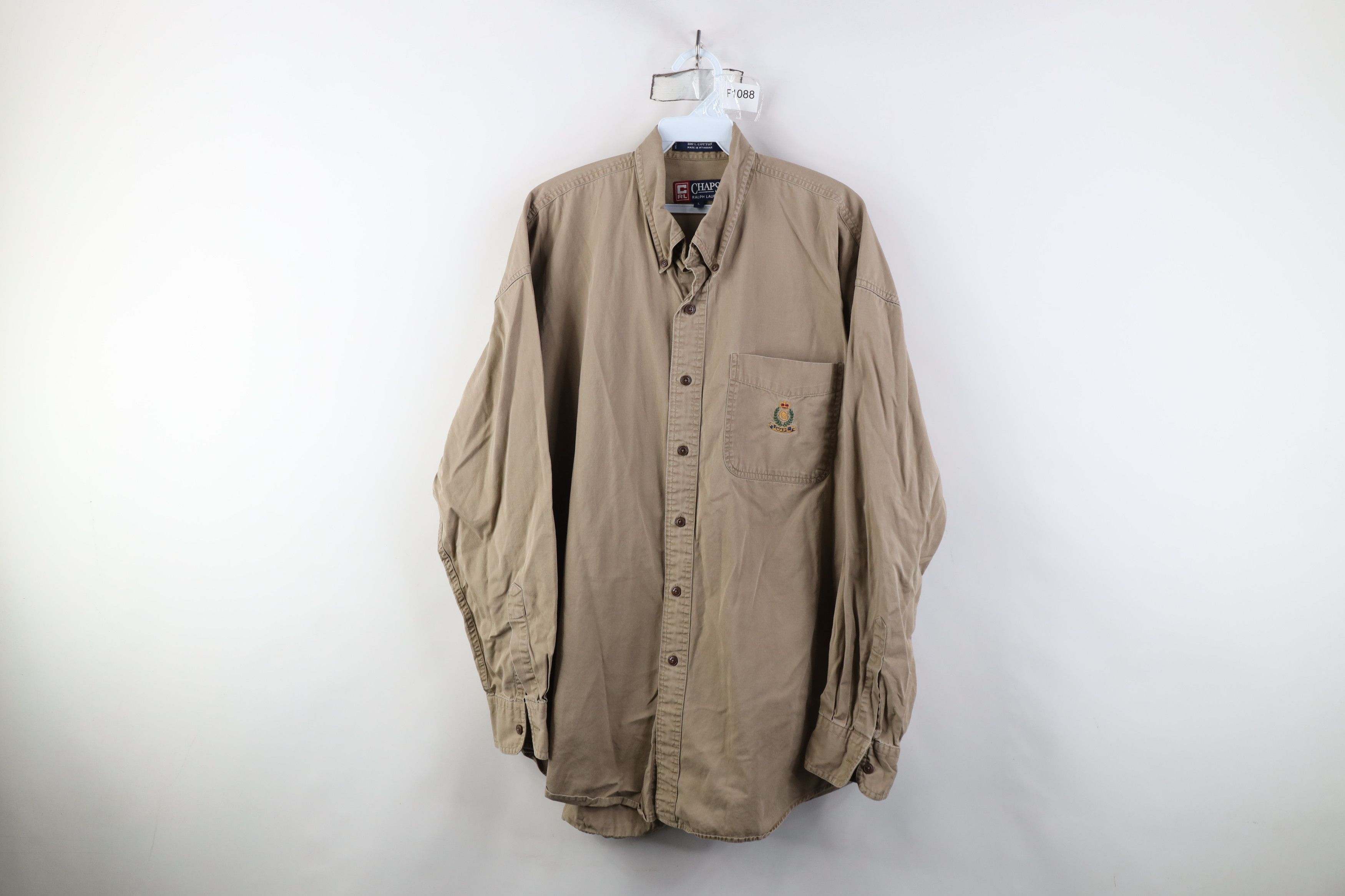 Ralph Lauren Vintage 90s Chaps Ralph Lauren Crest Button Down Shirt Size US L / EU 52-54 / 3 - 1 Thumbnail