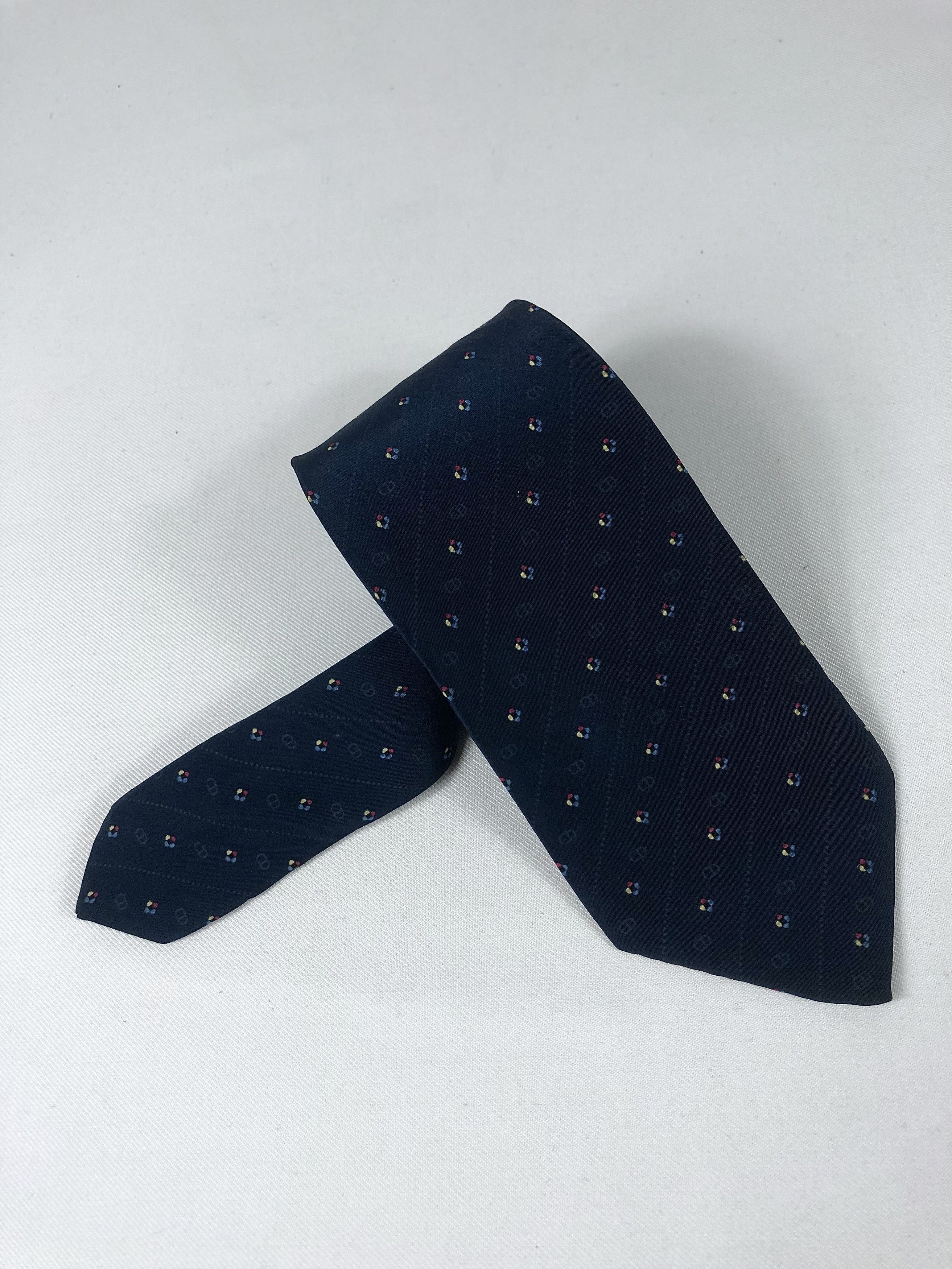 Christian Dior Monsieur Rare Vintage Christian Dior Monsieur CD MonogramSilk Tie Size ONE SIZE - 10 Thumbnail