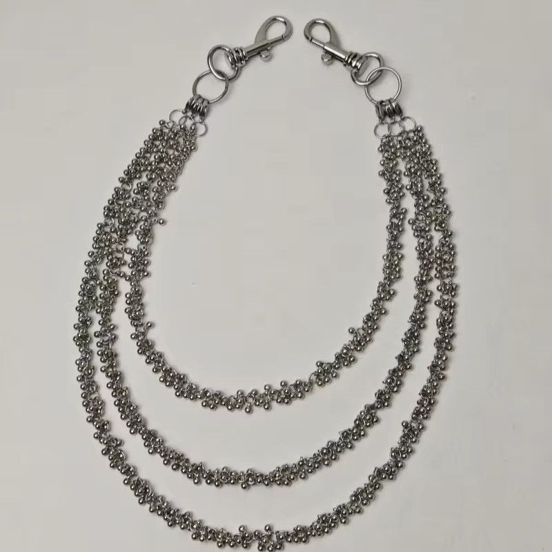 Jewelry Bead Flower Three Tier Silvery Pants Chain Size ONE SIZE - 4 Thumbnail