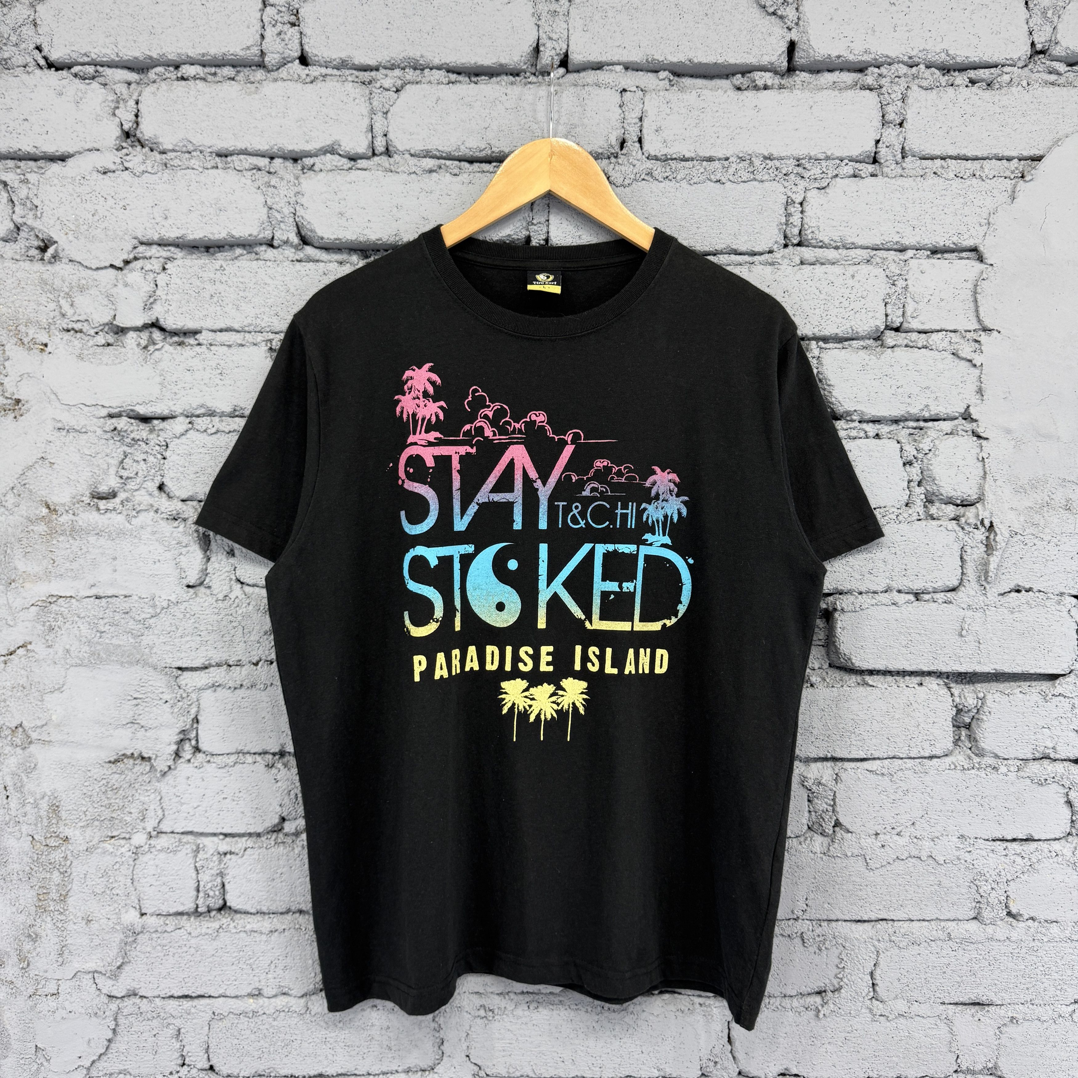 Vintage T&C Surf Design Hawaii Stay Stoked Surfing Tshirt Size US L / EU 52-54 / 3 - 2 Thumbnail