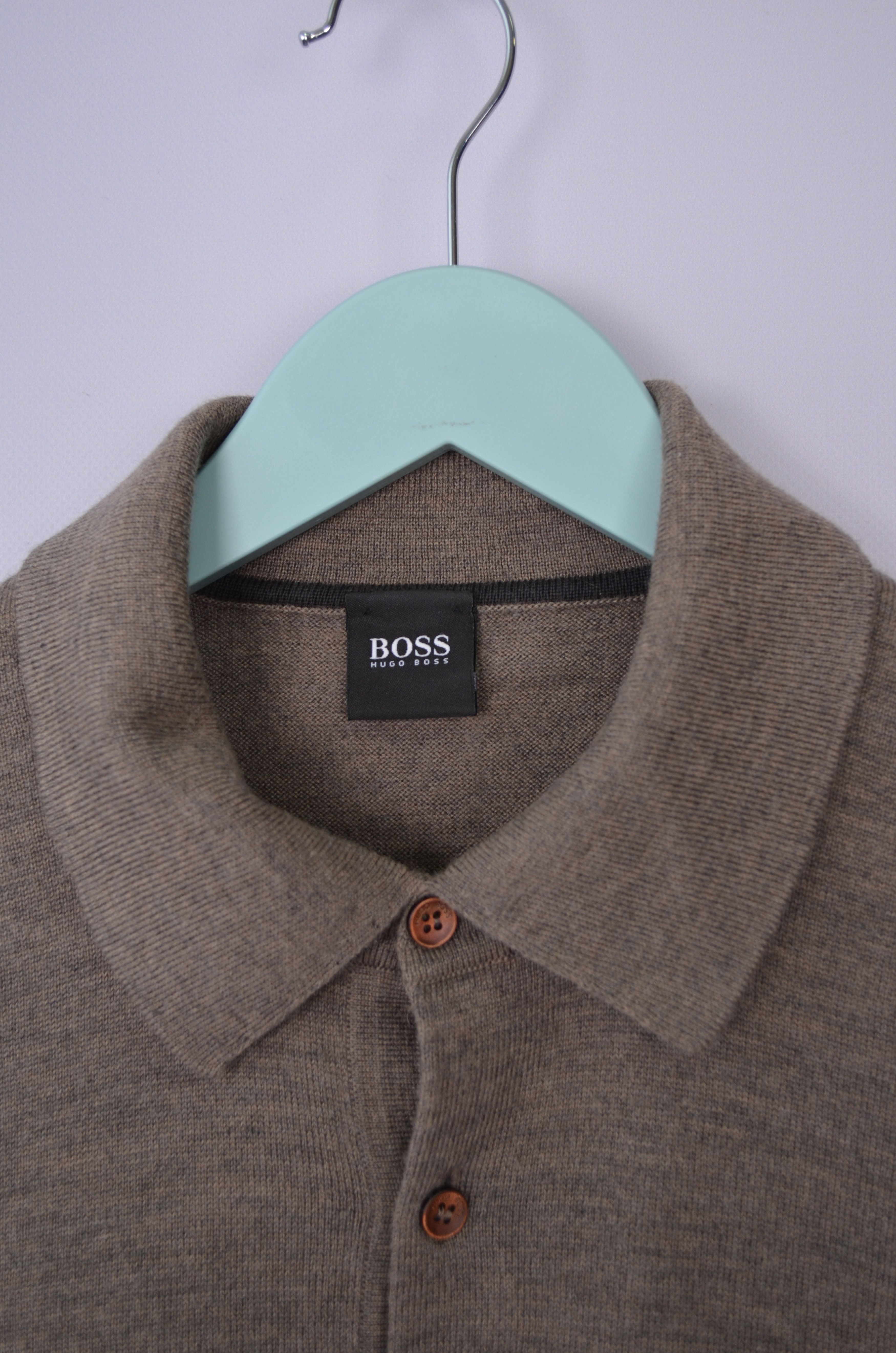 Designer × Hugo Boss Hugo Boss Brown Wool Knit Polo Neck Sweater Jumper Size L Size US L / EU 52-54 / 3 - 4 Thumbnail