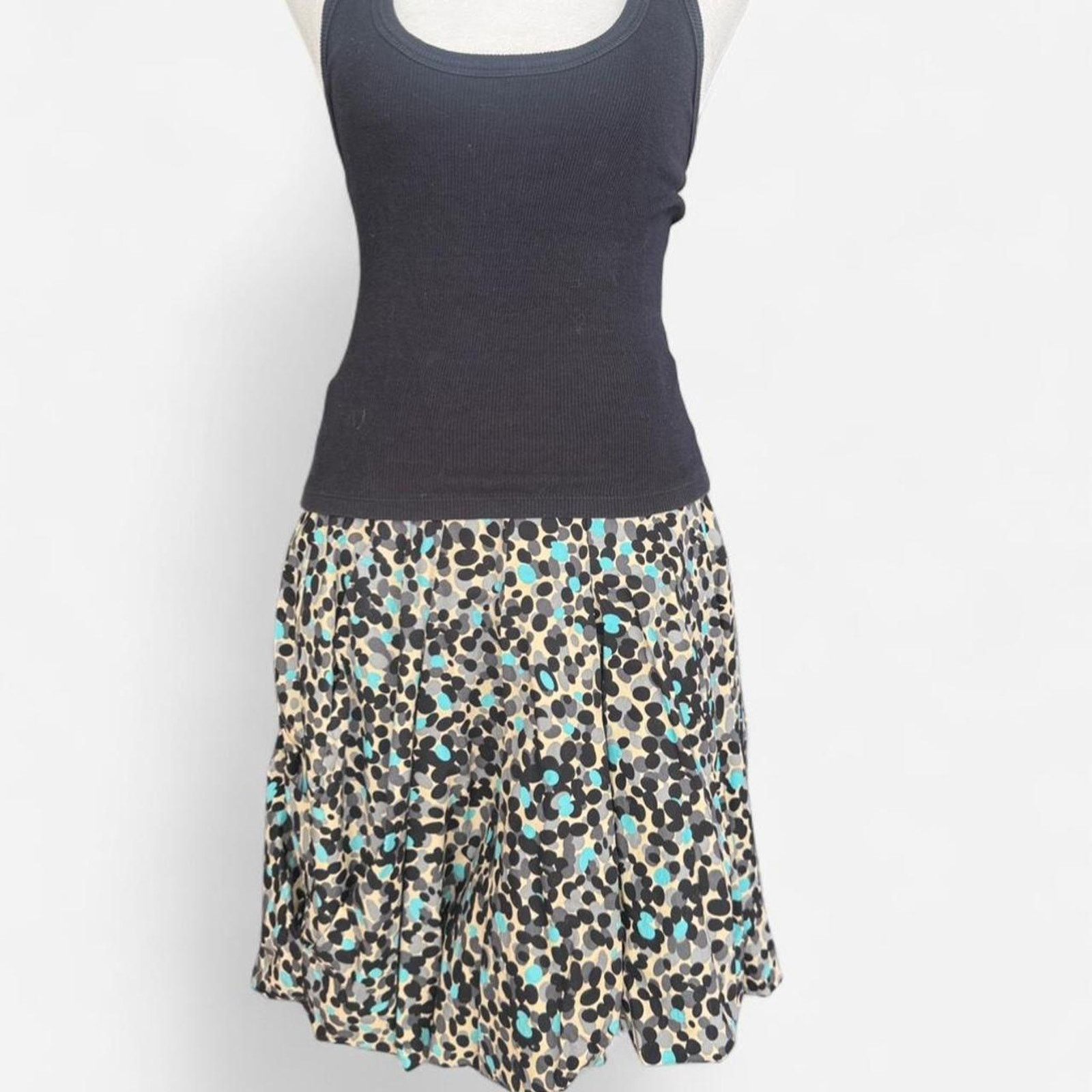 Anthropologie Vintage Black and Blue Bubble Skirt Size 28" / US 6 / IT 42 - 2 Thumbnail