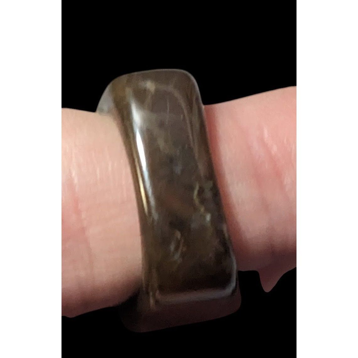 Other Dark Brown Mottled Abstract Chunky Fashion Ring Size 7 Size ONE SIZE - 13 Thumbnail