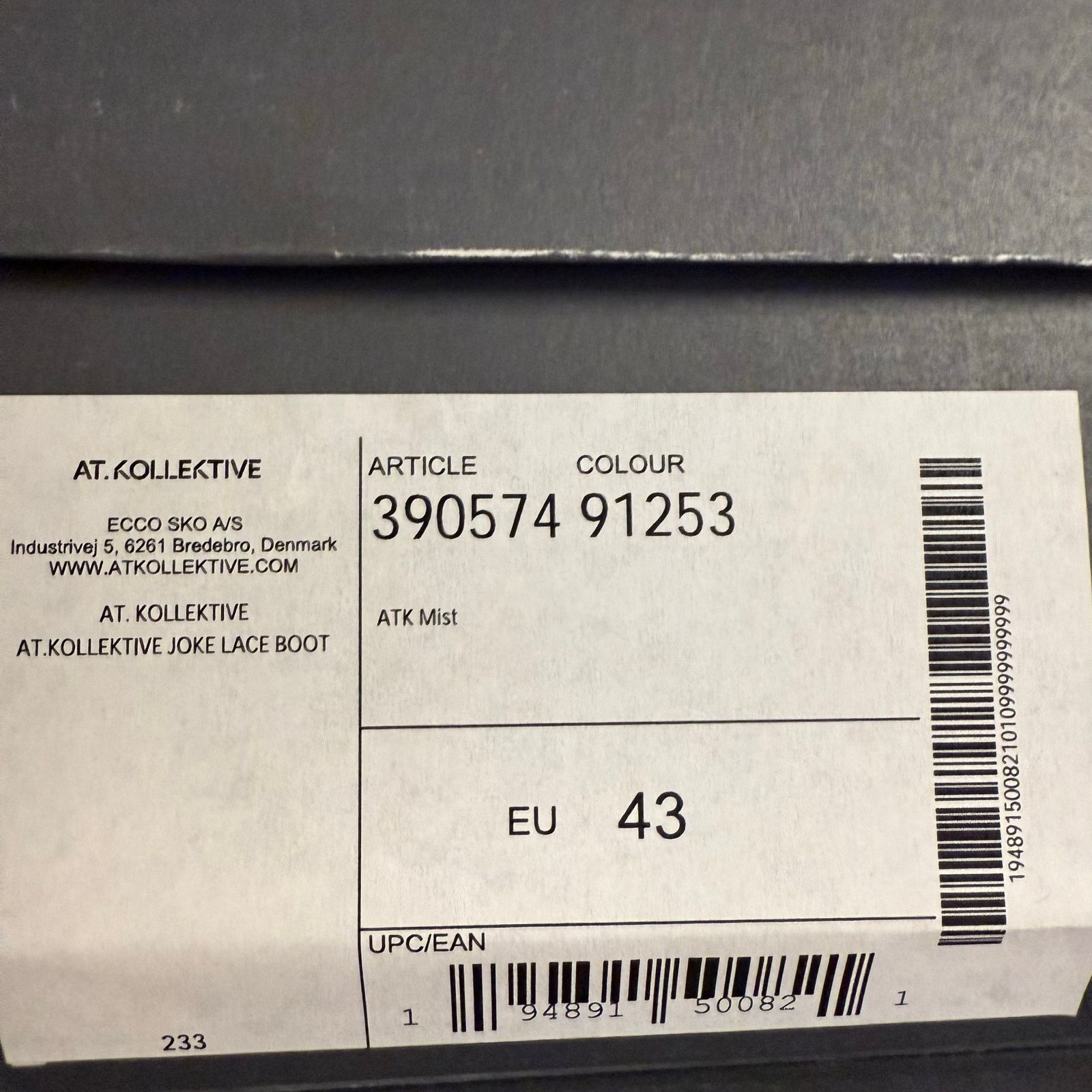 Ecco ECCO.KOLLECTIVE EU 43 JOKE LACE BOOT MADE IN PORTUGAL GRAY Size US 9 / EU 42 - 7 Thumbnail