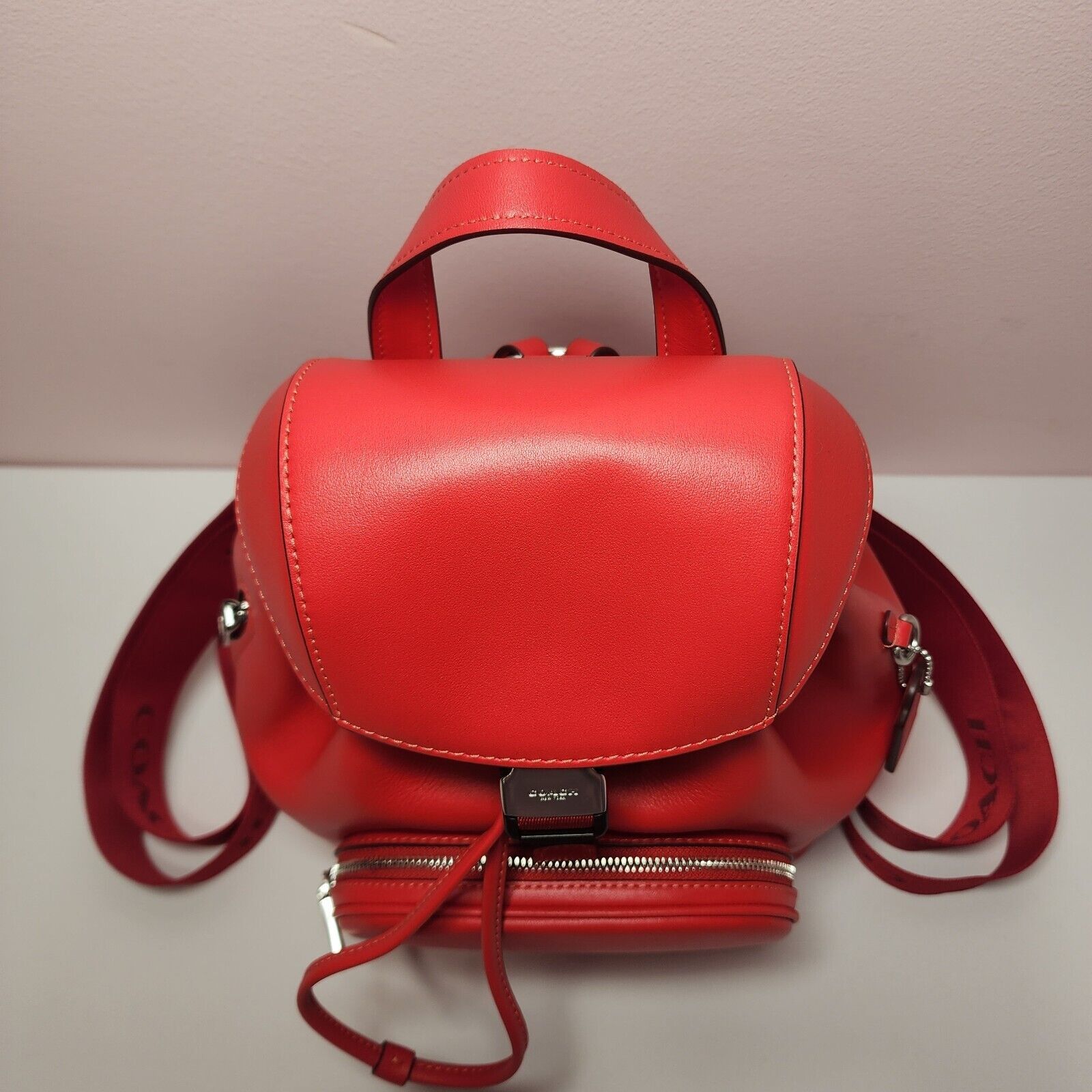 Coach NWT Coach CR100 Pace Backpack Smooth Leather Miami Red Size ONE SIZE - 5 Thumbnail