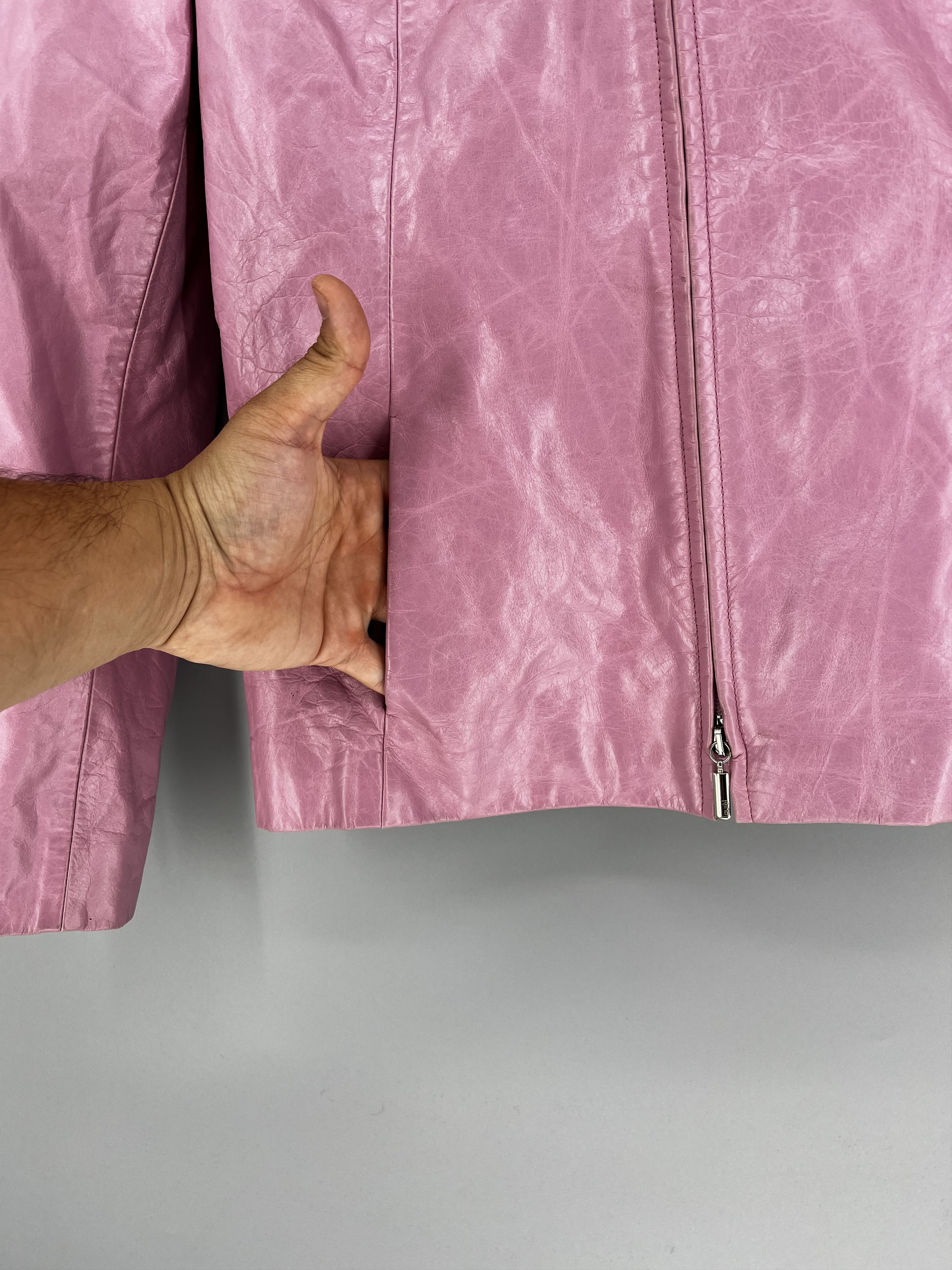 Laurel Leather biker jacket Laurel Pink size 38FR in Leather Size S / US 4 / IT 40 - 10 Thumbnail