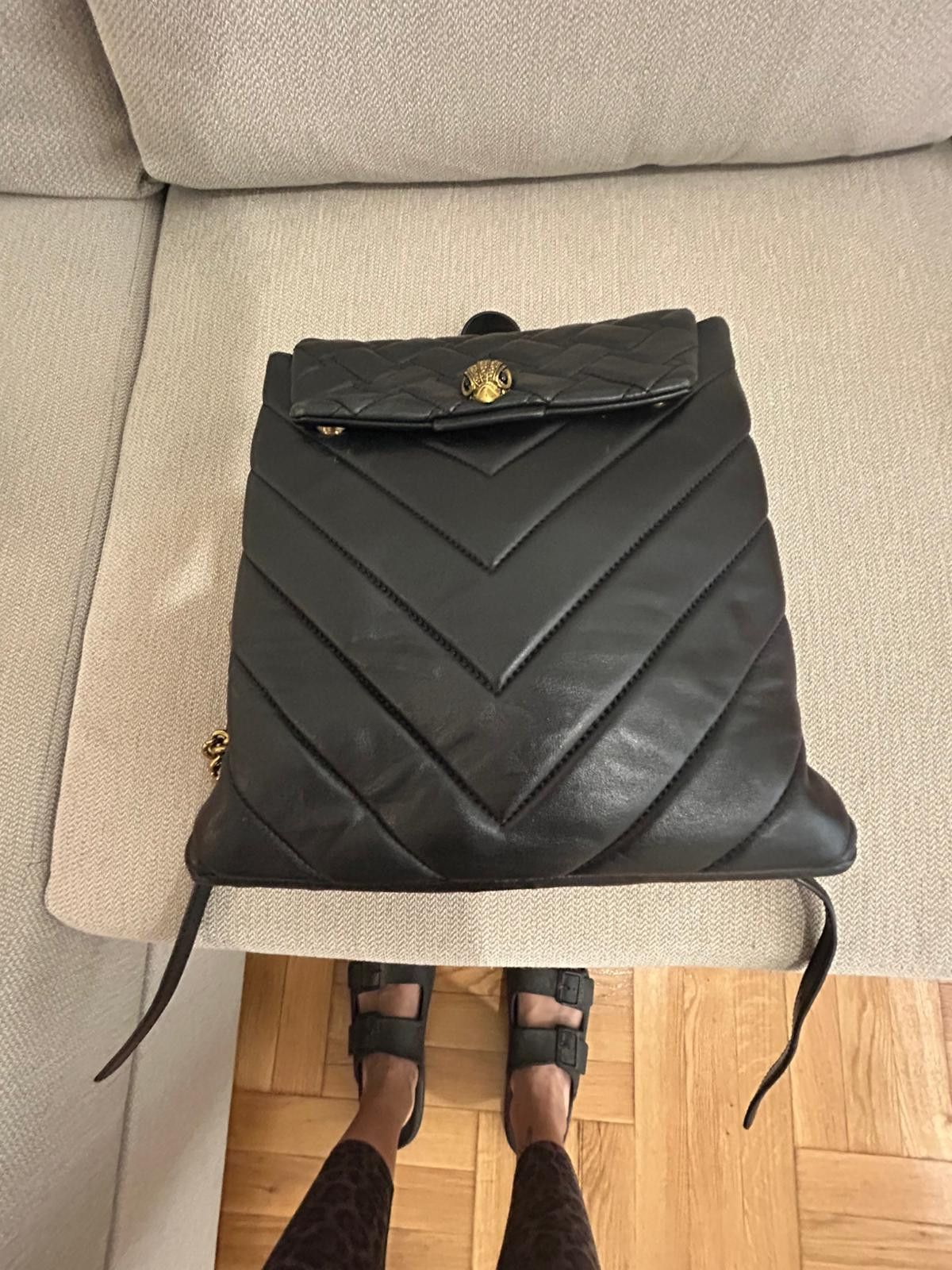 Kurt Geiger Kurt Geiger Leather Kensington Backpack - Black Size ONE SIZE - 10 Thumbnail