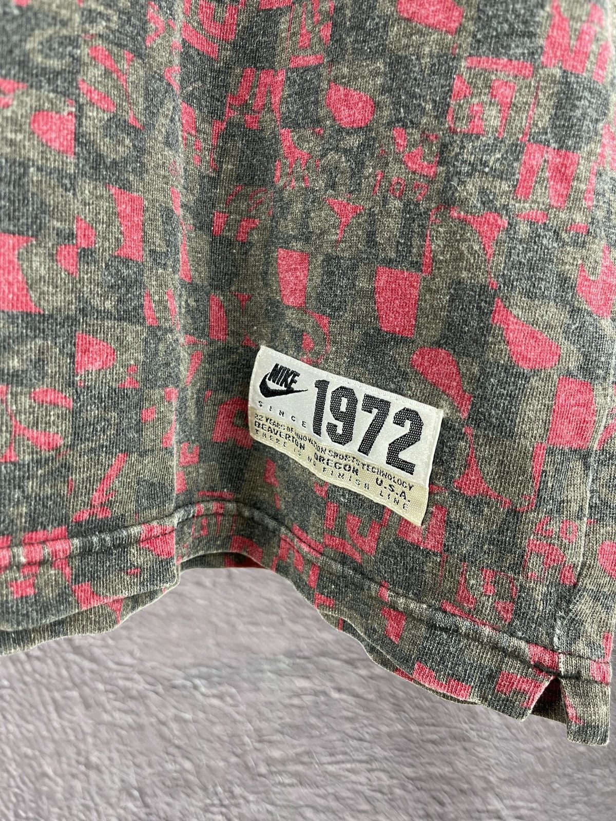 Nike Nike vintage 90s monogram checkered oversized tee shirt Size US L / EU 52-54 / 3 - 5 Thumbnail