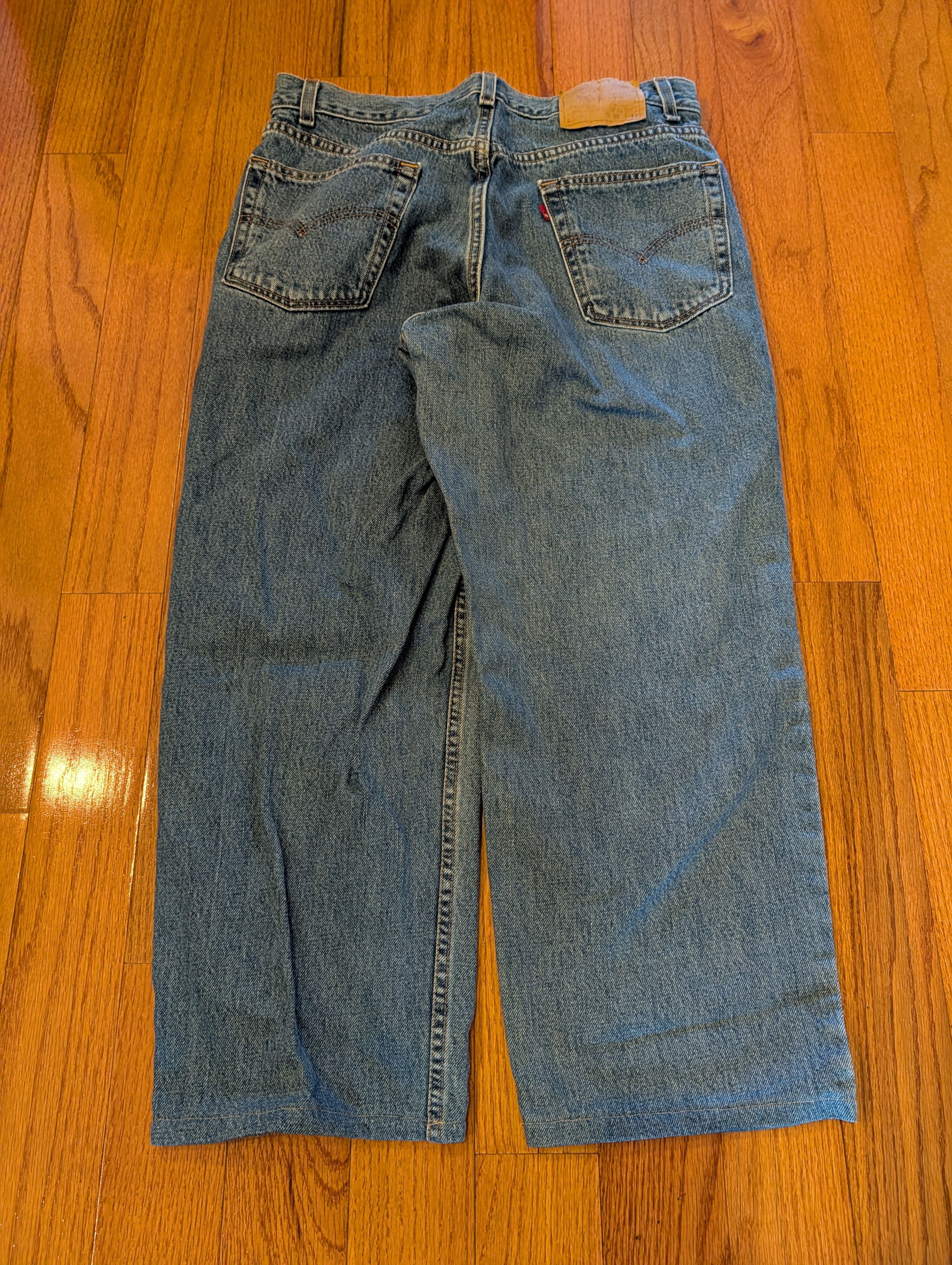 Levi's Vintage 90s Levi's 550 34x25 Men's Relaxed Fit Jeans (READ) Size US 34 / EU 50 - 1 Thumbnail
