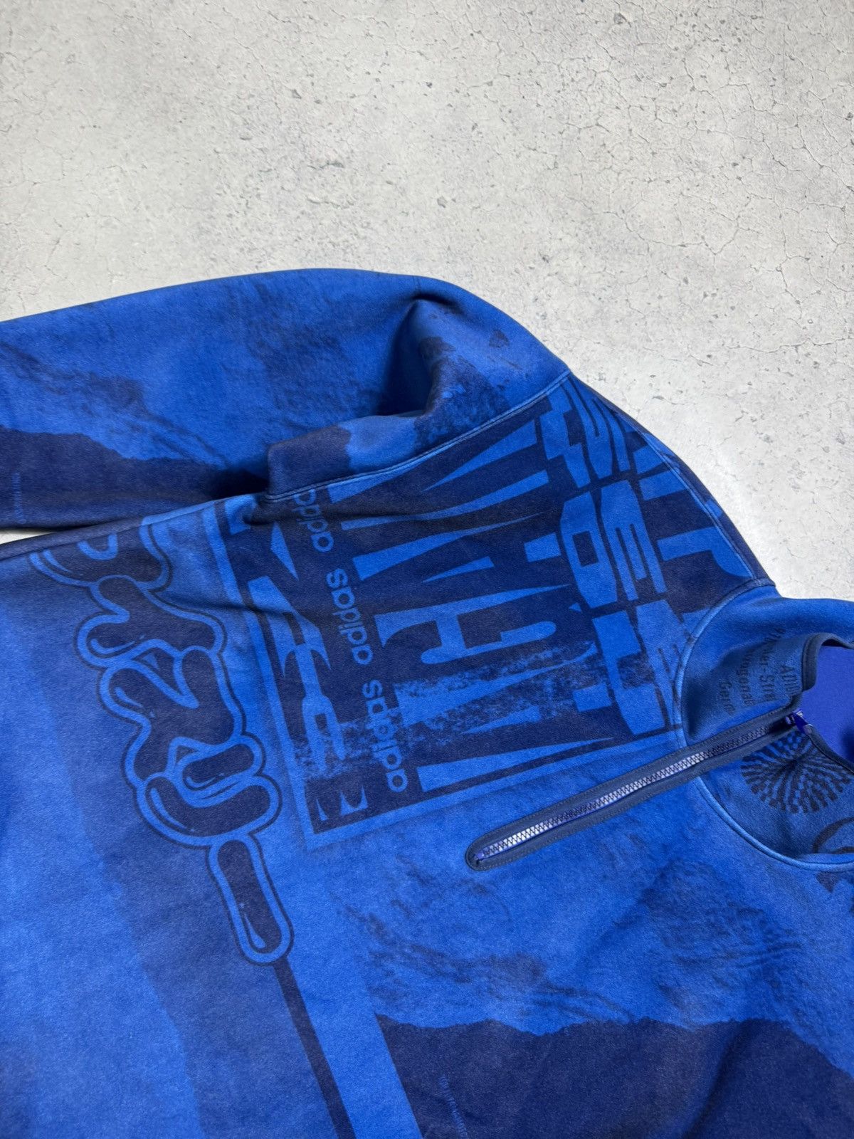 Adidas × Y-3 Adidas Yohji Yamamoto Y-3 Blue 1/4 Zip Sweatshirt Size US S / EU 44-46 / 1 - 4 Thumbnail