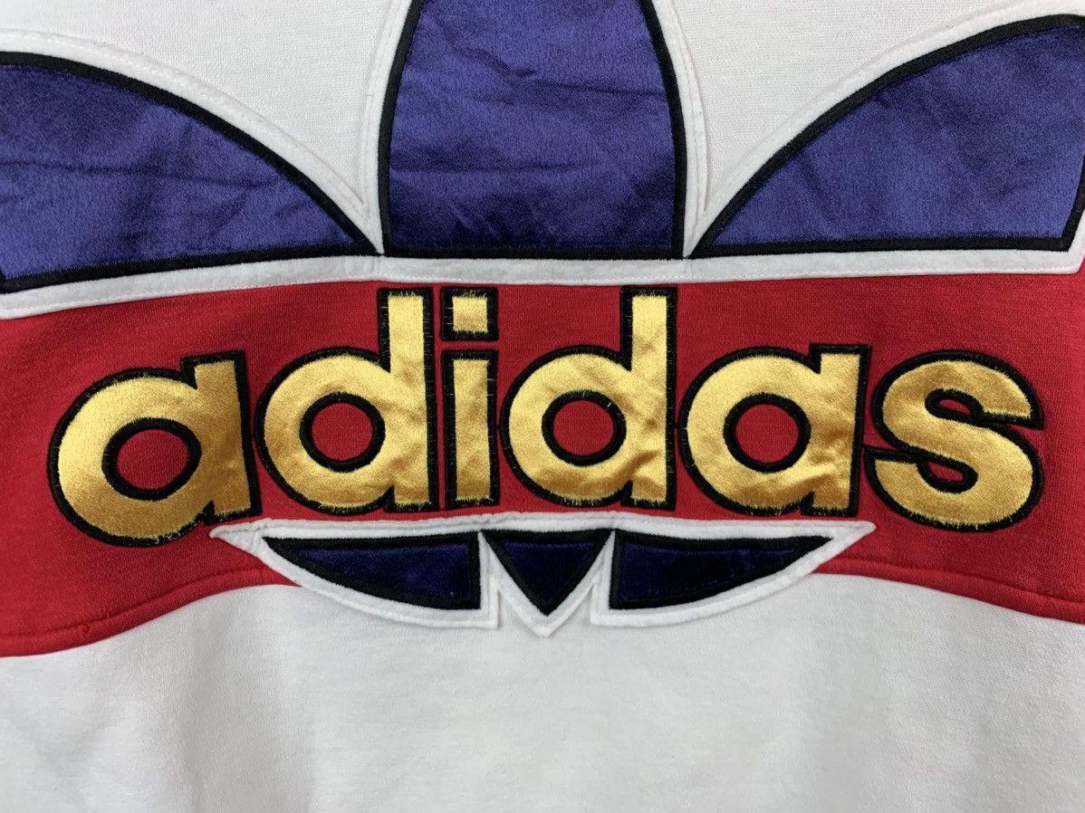 Adidas Adidas Biglogo Spellout Sweatshirt White Red Colours Size US M / EU 48-50 / 2 - 3 Thumbnail