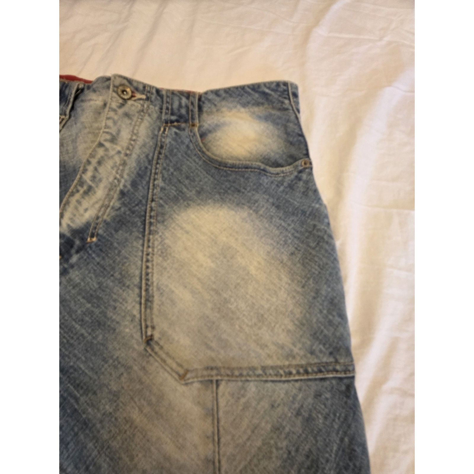 Other Indigo Red Men's Size 34 X 30 Lux Industrial Denim Vintage Size US 34 / EU 50 - 4 Thumbnail