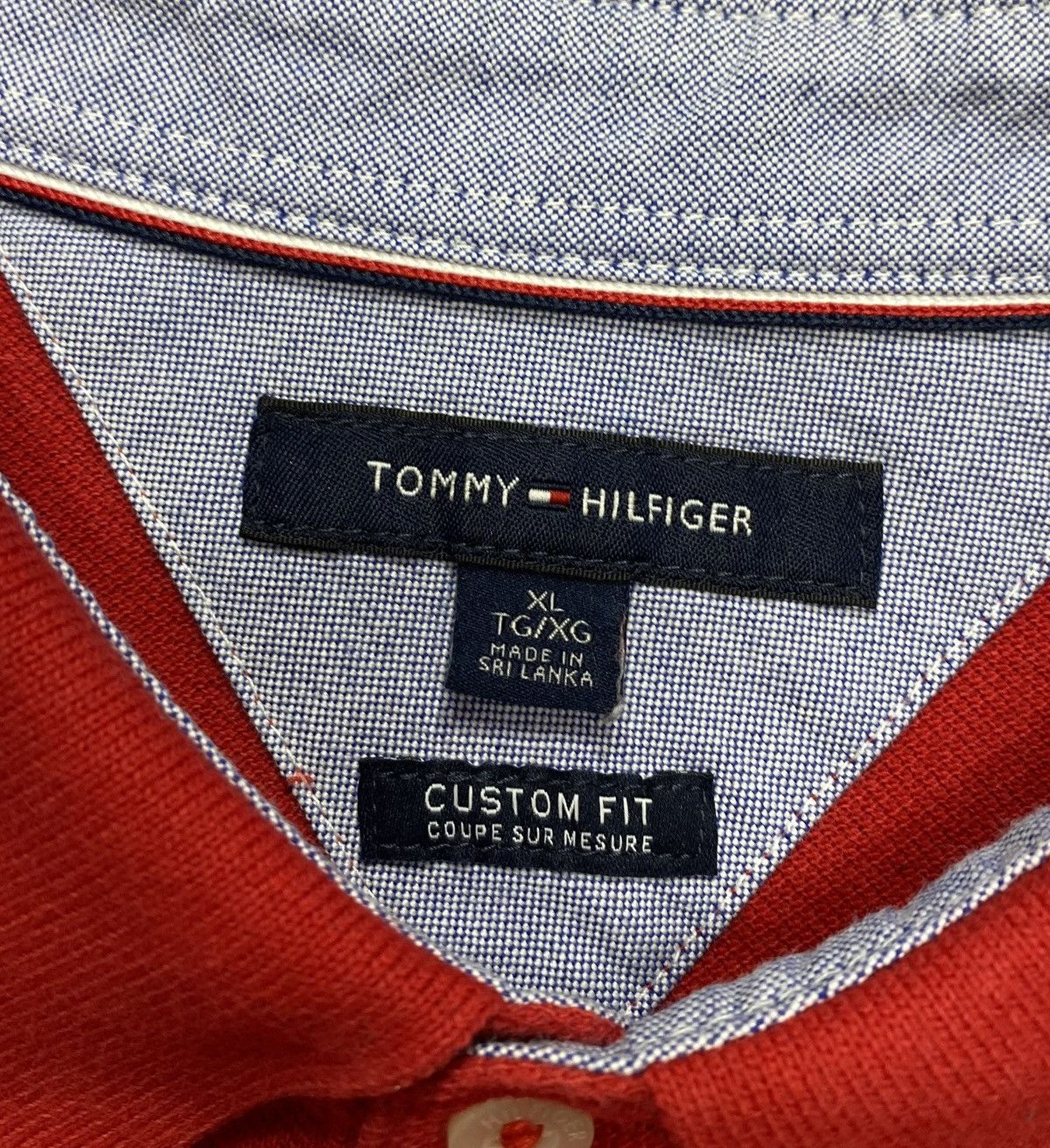 Tommy Hilfiger Vintage Tommy Hilfiger Red Interlock Polo Shirt Size US XL / EU 56 / 4 - 3 Thumbnail