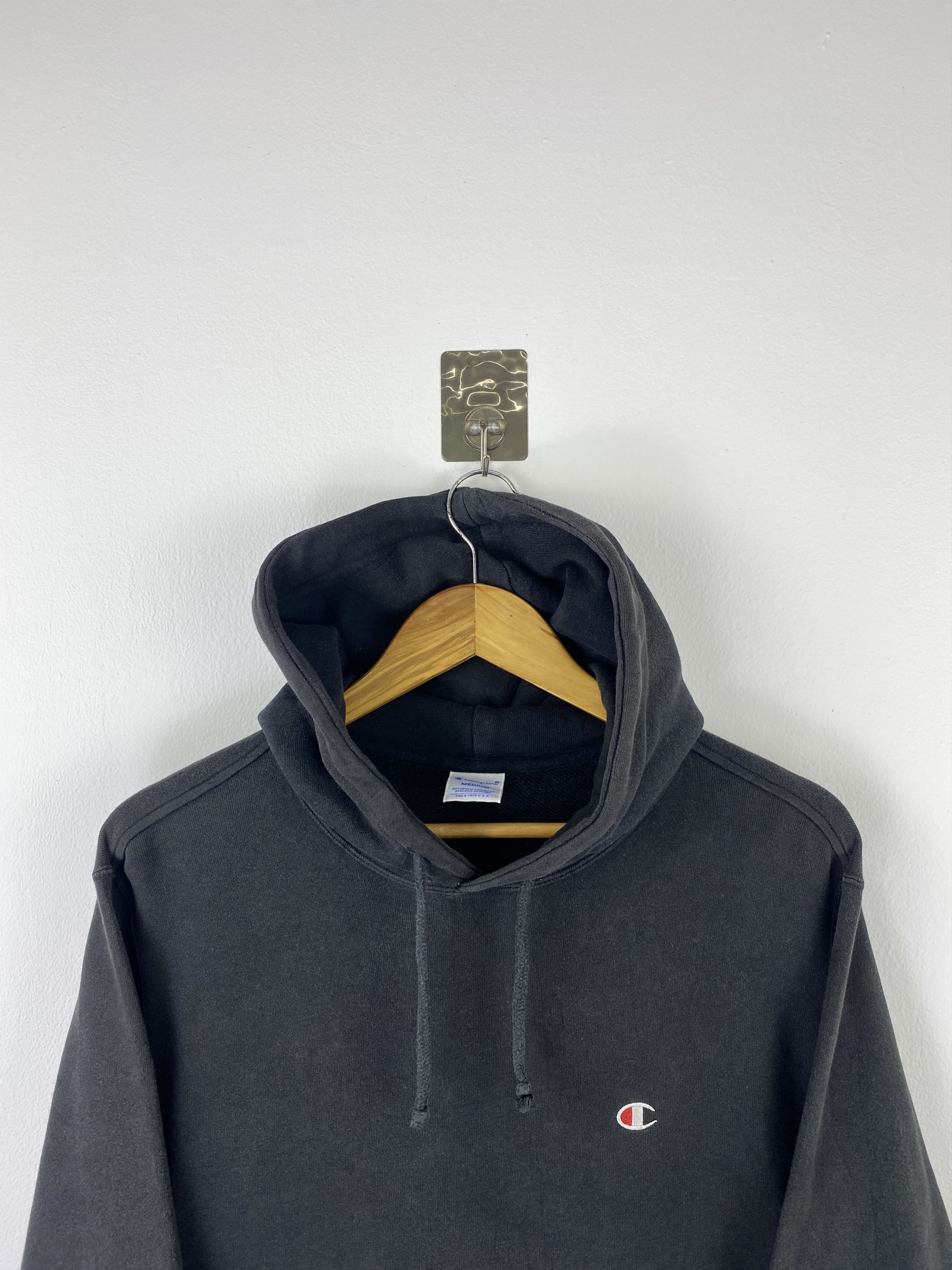 Champion Vintage Champion Plain Pullover Hoodie SH0425 Size US M / EU 48-50 / 2 - 2 Thumbnail