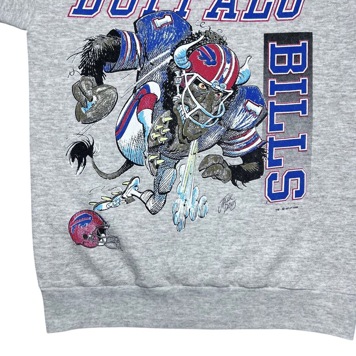 NFL Vtg 1988 NFL Buffalo Bills Jack Davis Spell Out Sweatshirt Size US M / EU 48-50 / 2 - 8 Thumbnail