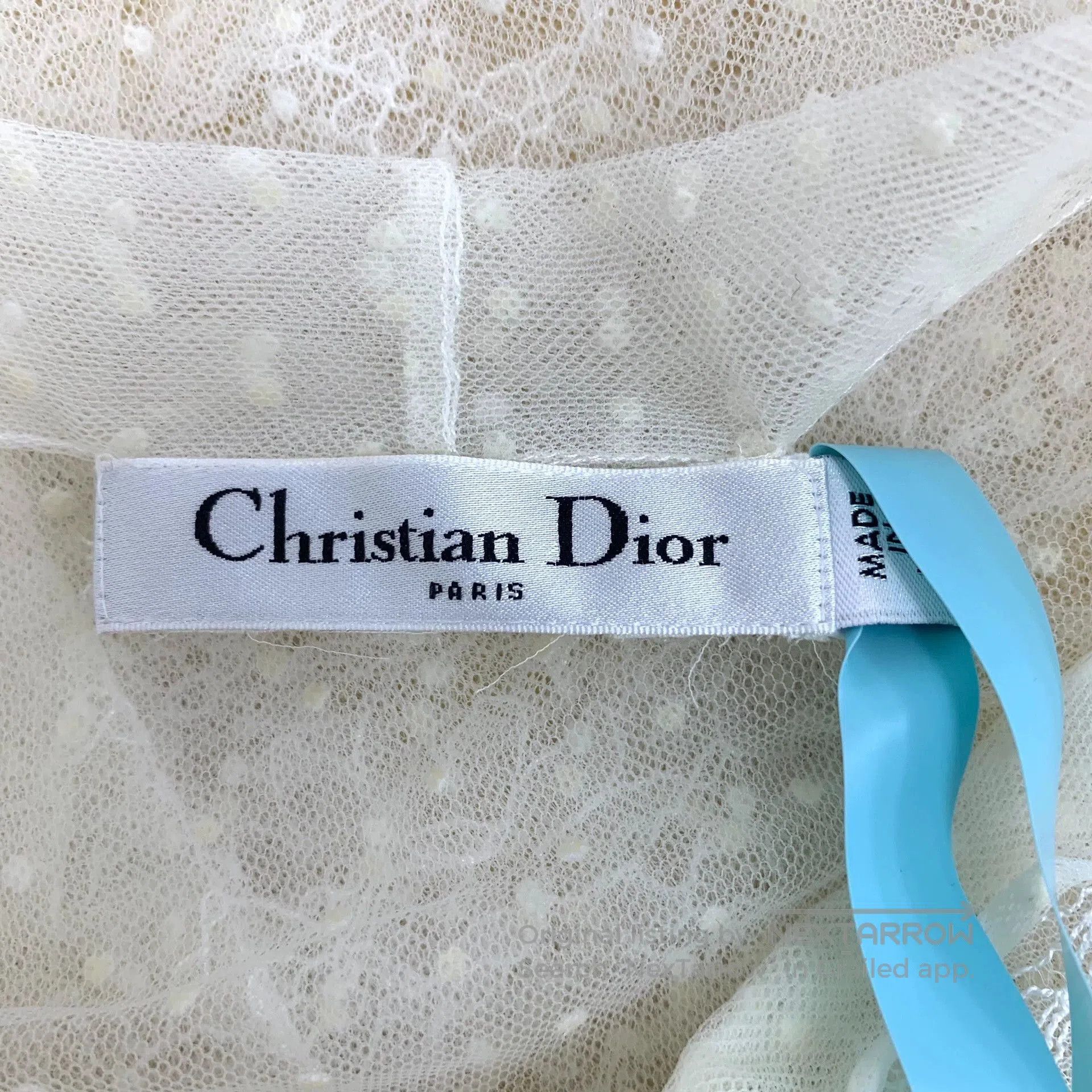 Dior white silk long sleeve shirt with bow. Size US S / EU 44-46 / 1 - 6 Thumbnail