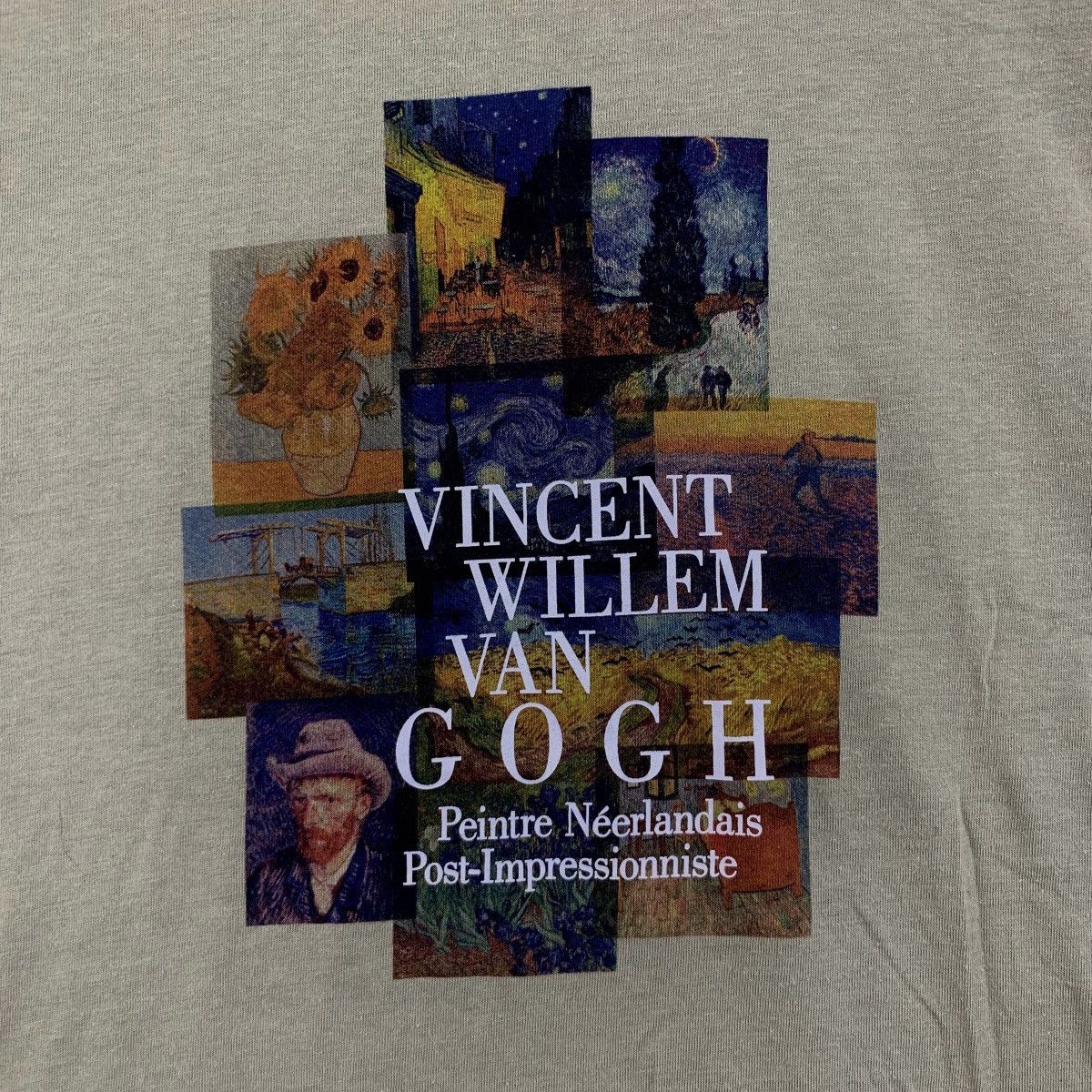 Vintage VINCENT VAN GOGH FINE ARTS Sunflowers Painting Tee Shirt Size L / US 10 / IT 46 - 3 Thumbnail