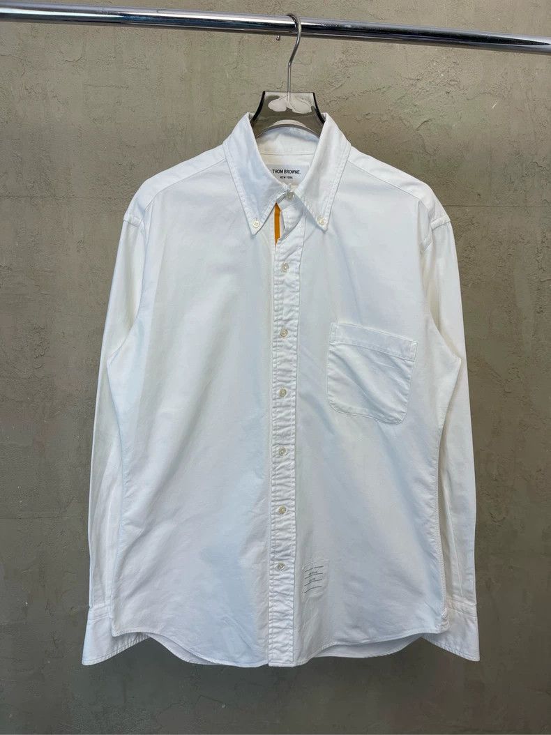 Thom Browne Thom browne White striped long-sleeved shirt 2504-Nextarrow Size US S / EU 44-46 / 1 - 2 Thumbnail
