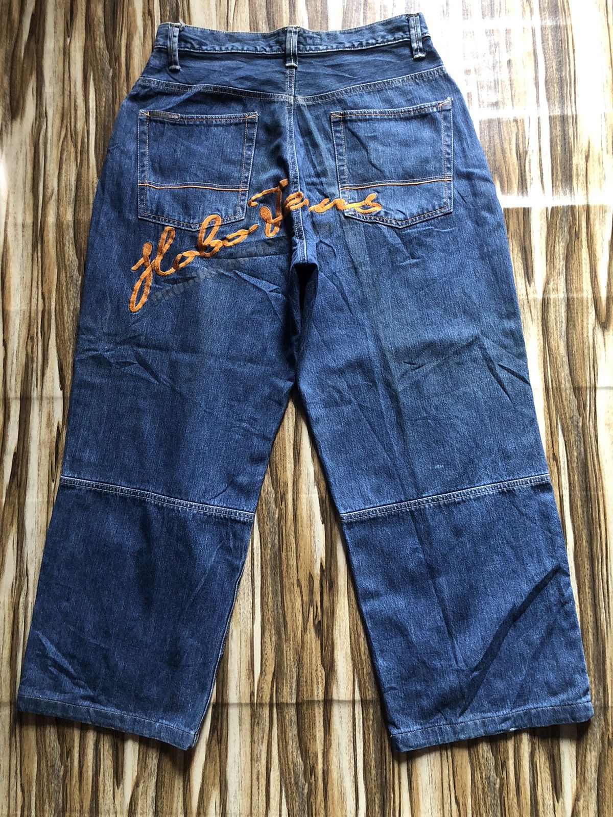 Hobo Grail🔥 Y2K Hobo Baggy Denim Embroidery Fubu Size US 34 / EU 50 - 8 Thumbnail