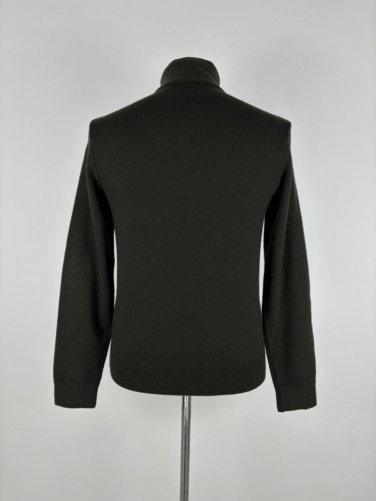 Miu Miu VTG Archive Knit Wool-Leather Zip Sweater High Collar Jumper Size US M / EU 48-50 / 2 - 4 Thumbnail