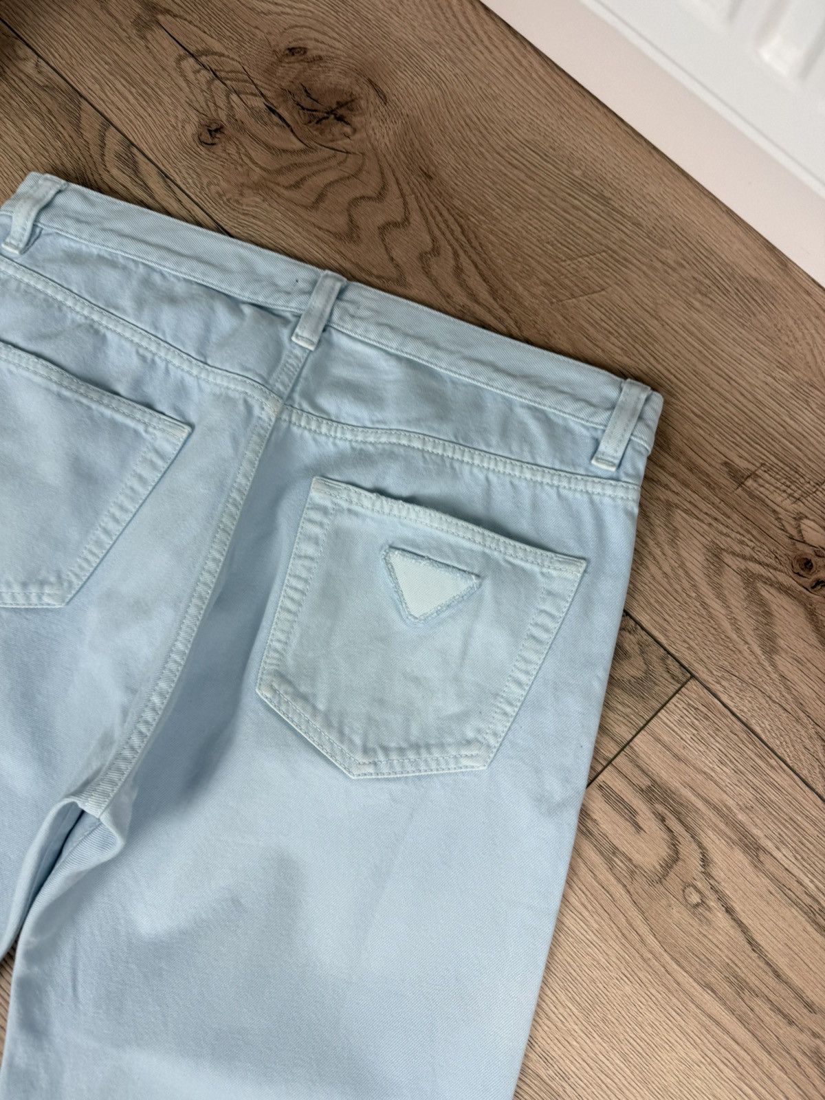 Prada Prada Logo Cotton Blue Pants Size US 34 / EU 50 - 6 Thumbnail