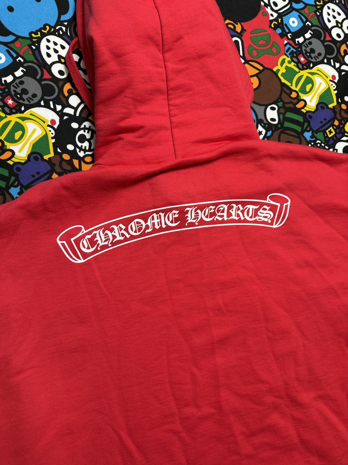 Chrome Hearts Chrome Hearts Red Scroll Logo Pullover Hoodie Size US XL / EU 56 / 4 - 13 Thumbnail