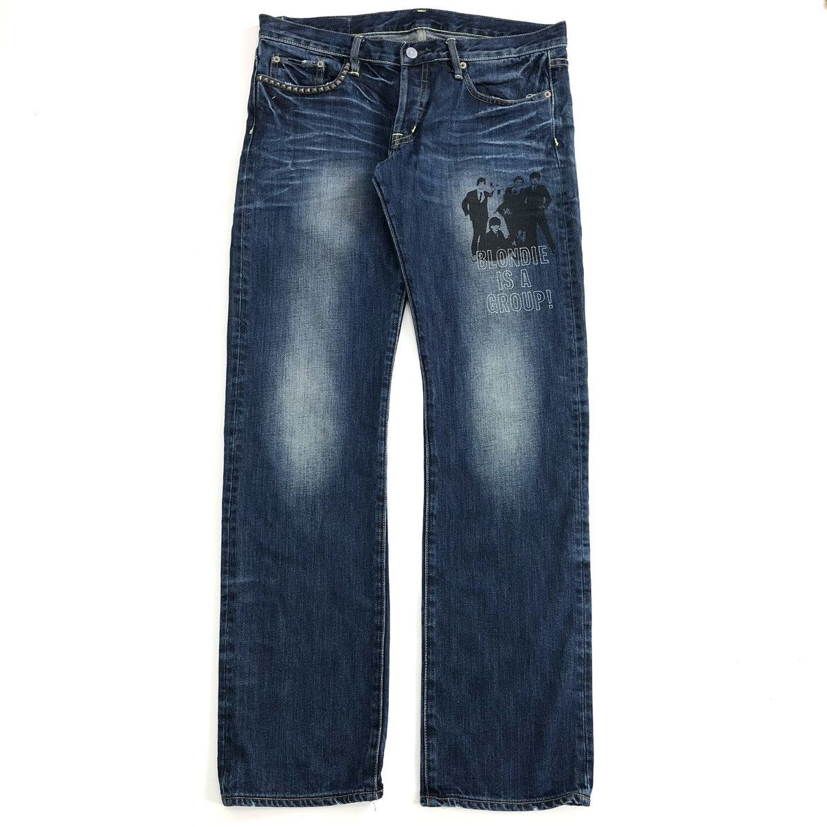 Hysteric Glamour × Japanese Brand × Yohji Yamamoto Vtg Hysteric Glamour “Blondie Is A Group!” Faded Denim Pants Size US 32 / EU 48 - 1 Thumbnail